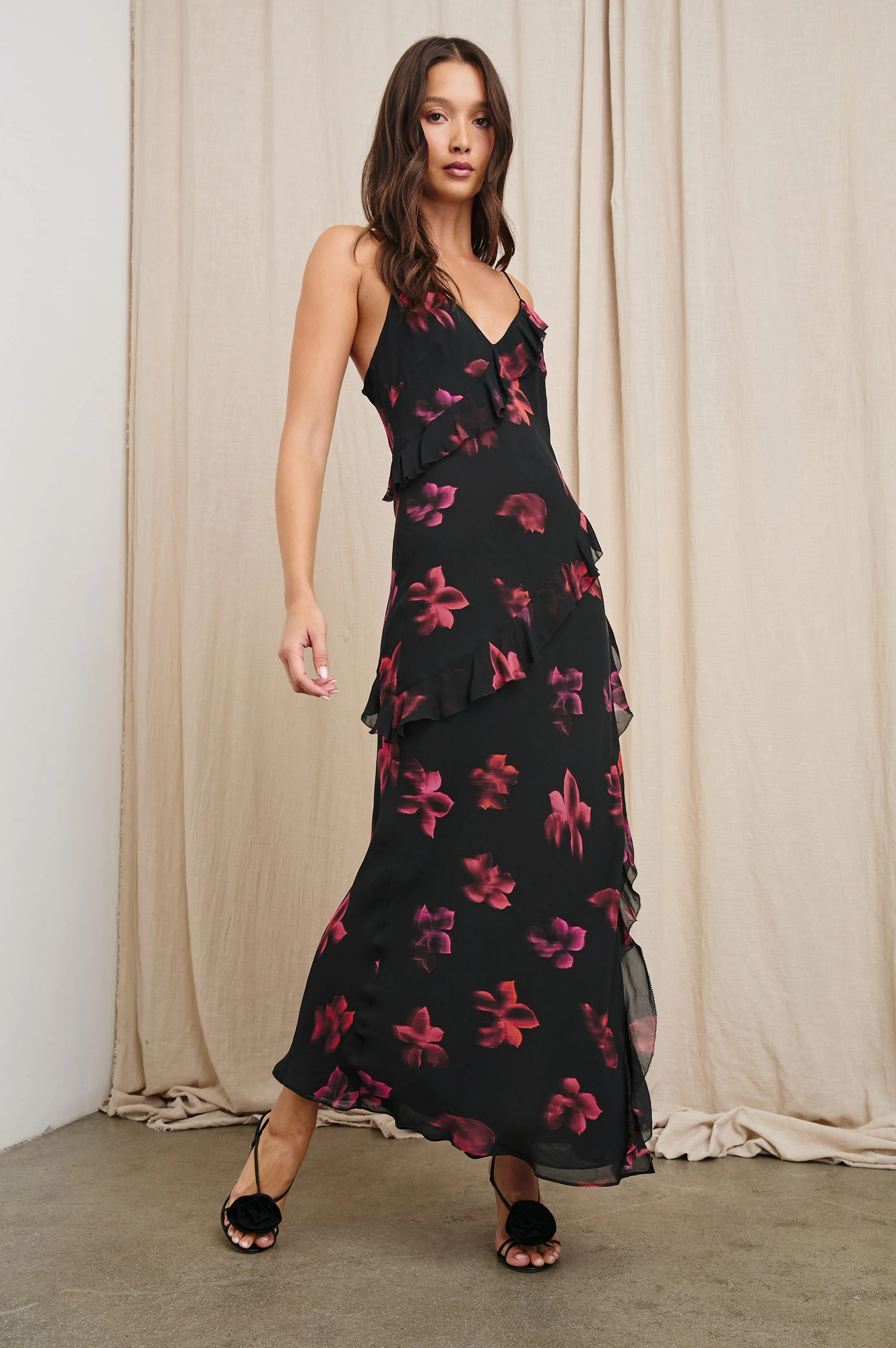 KARISELLE DRESS - DARK AZALEA - Image 3