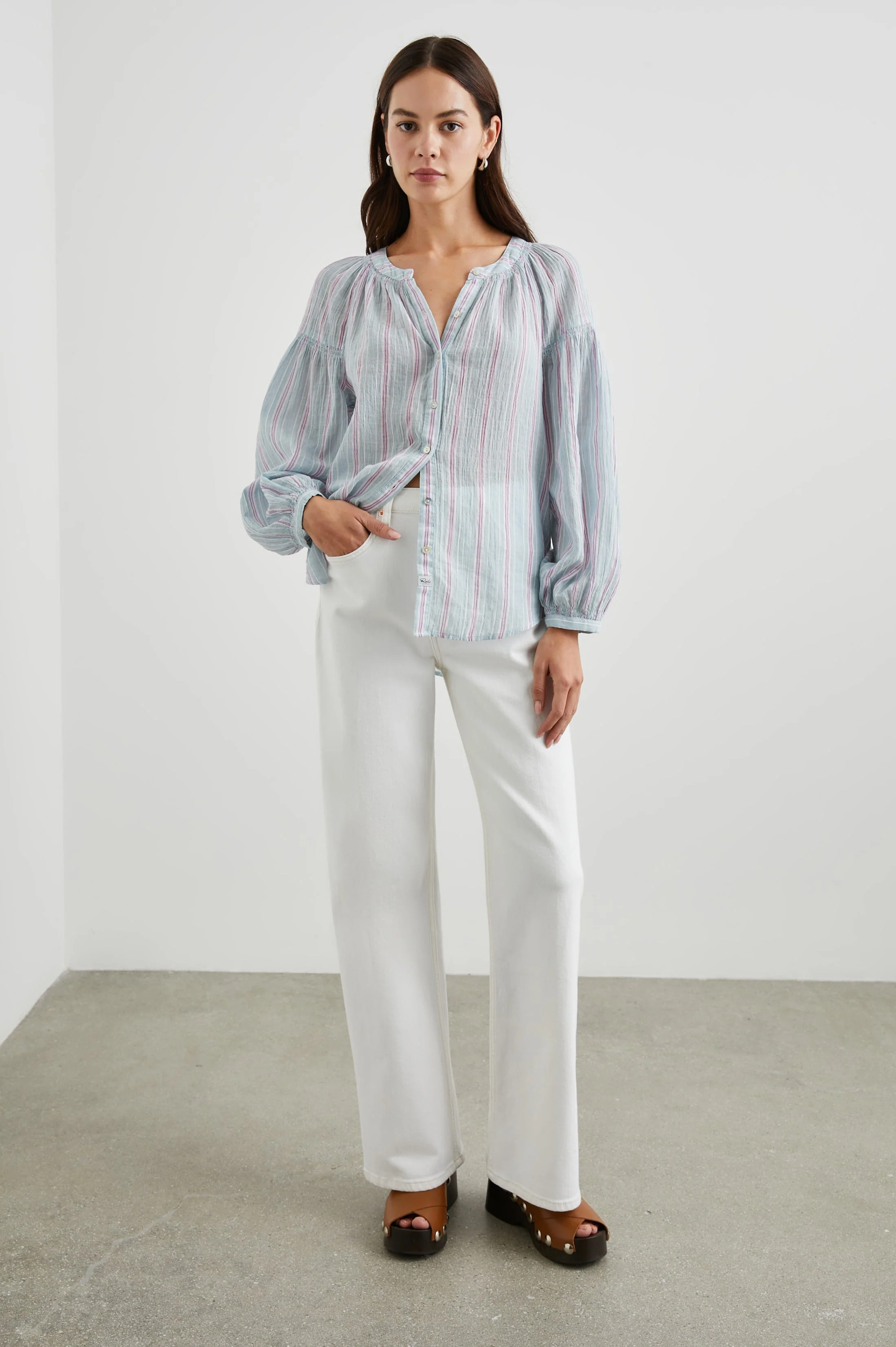 KENLIE SHIRT - PLACID STRIPE - Image 3