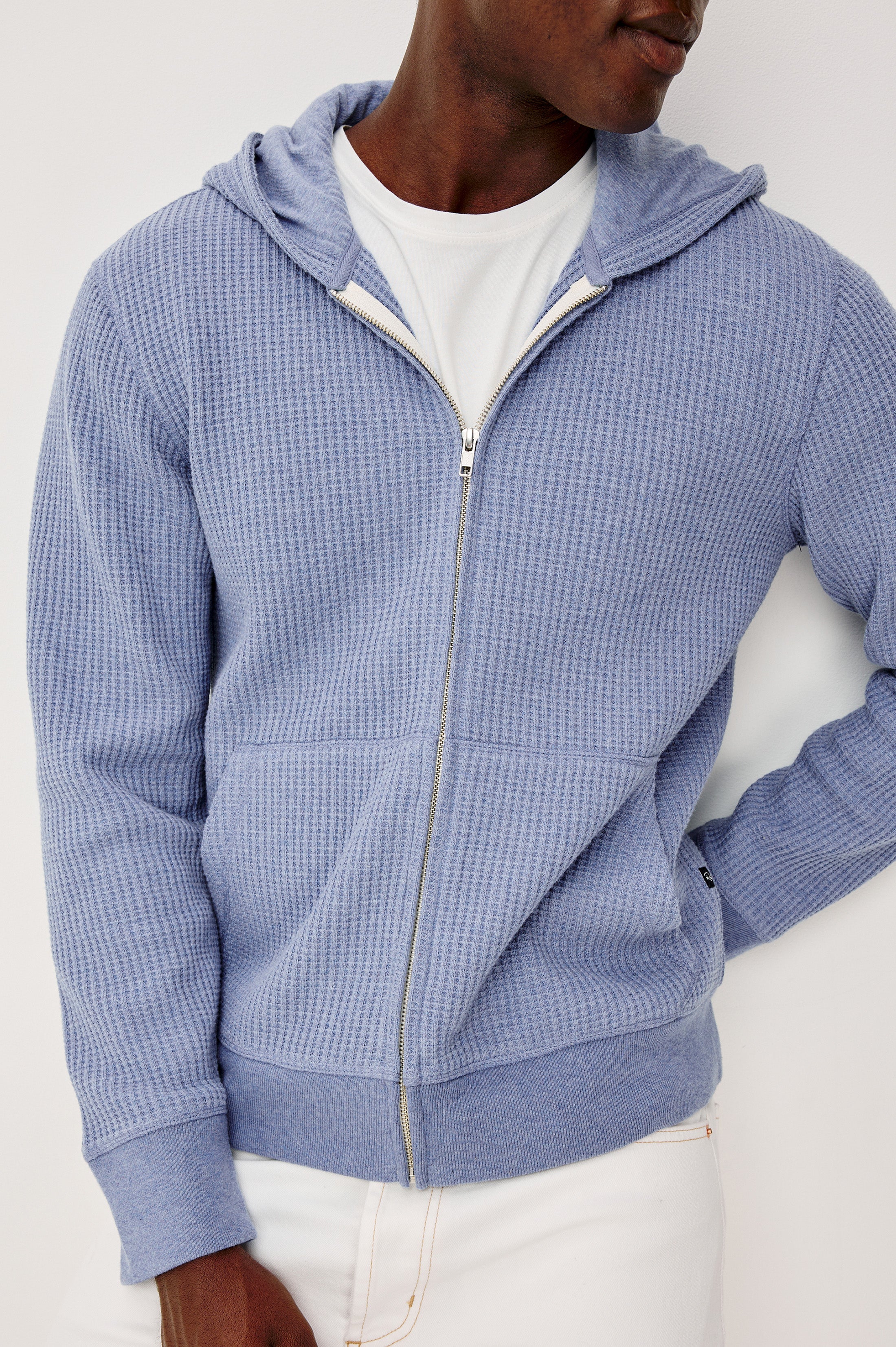 KENTON HOODIE - BLUE HEATHER - Image 2