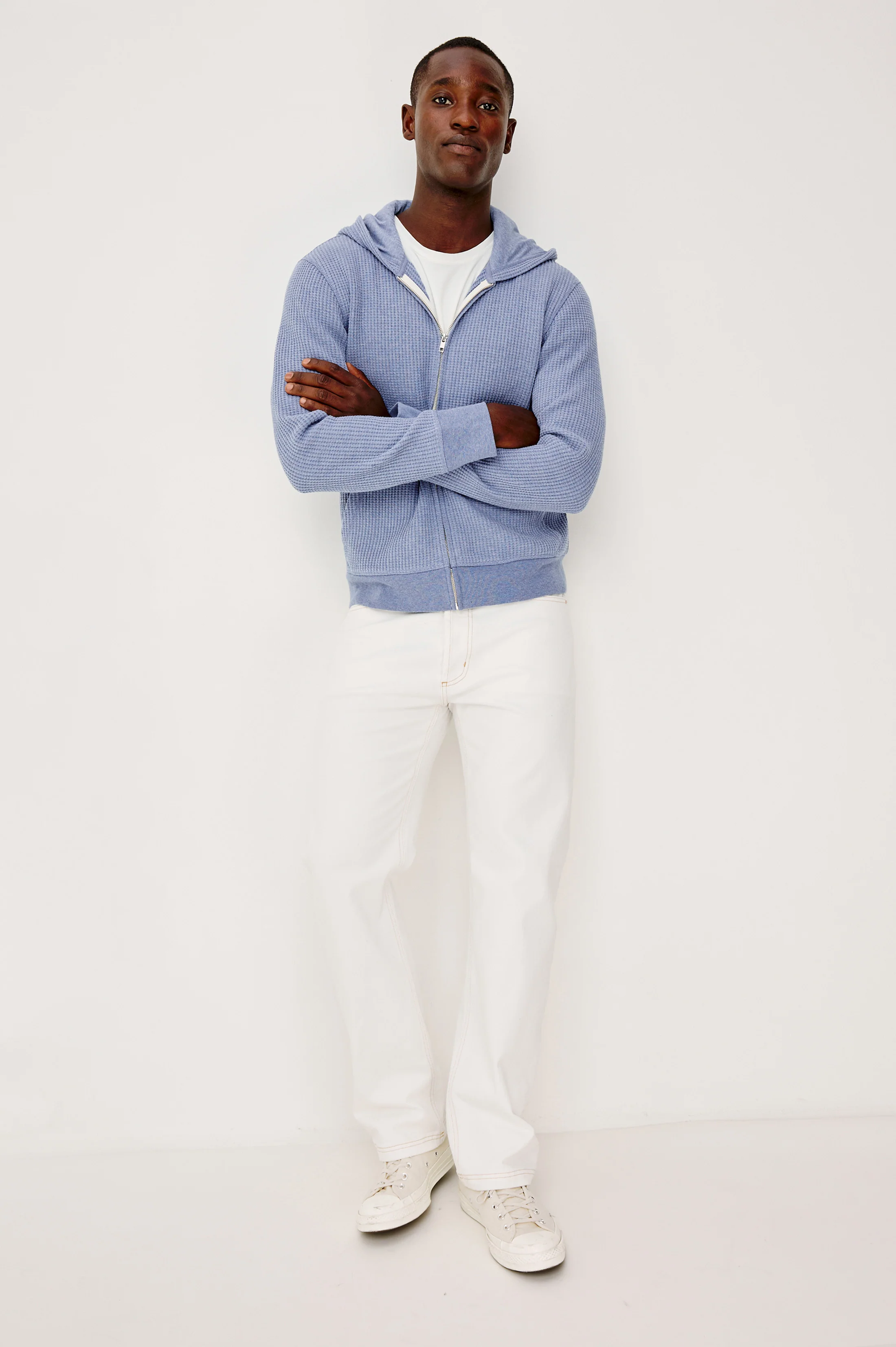 KENTON HOODIE - BLUE HEATHER - Image 3