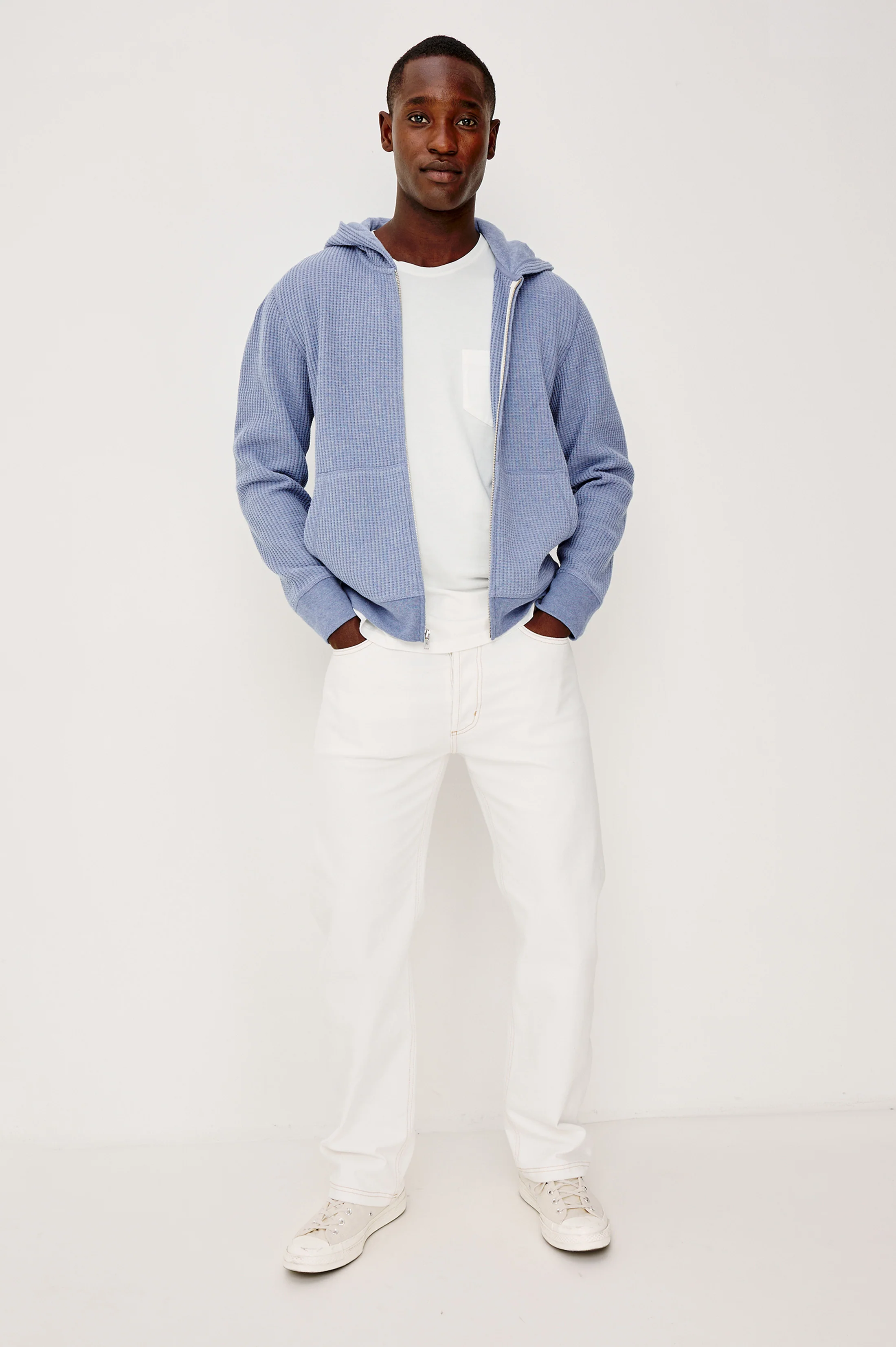 KENTON HOODIE - BLUE HEATHER - Image 4