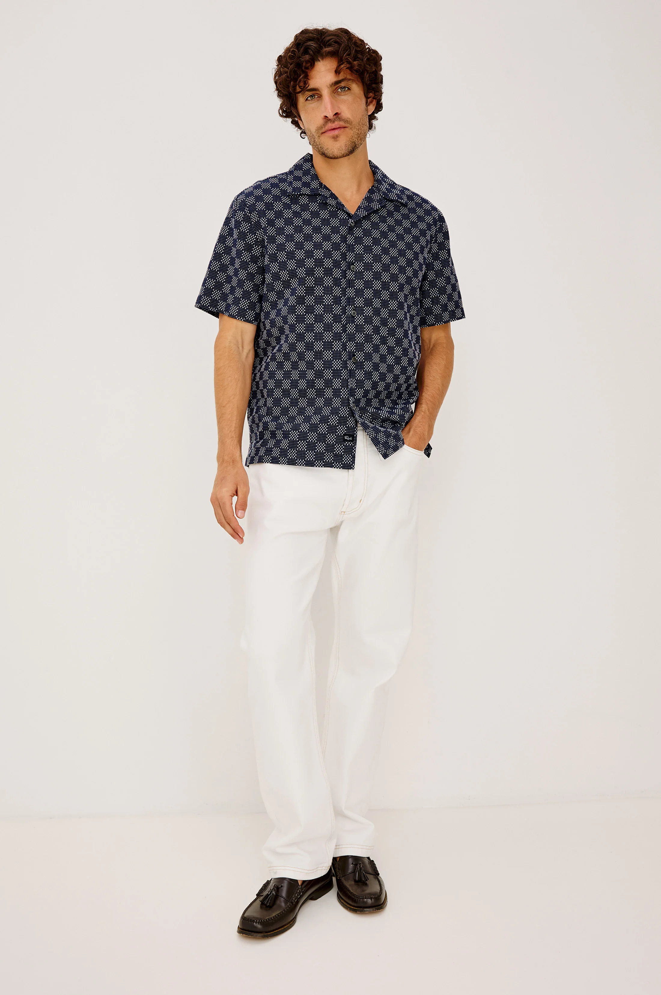 KIN SHIRT - NAVY SASHIKO - Image 3
