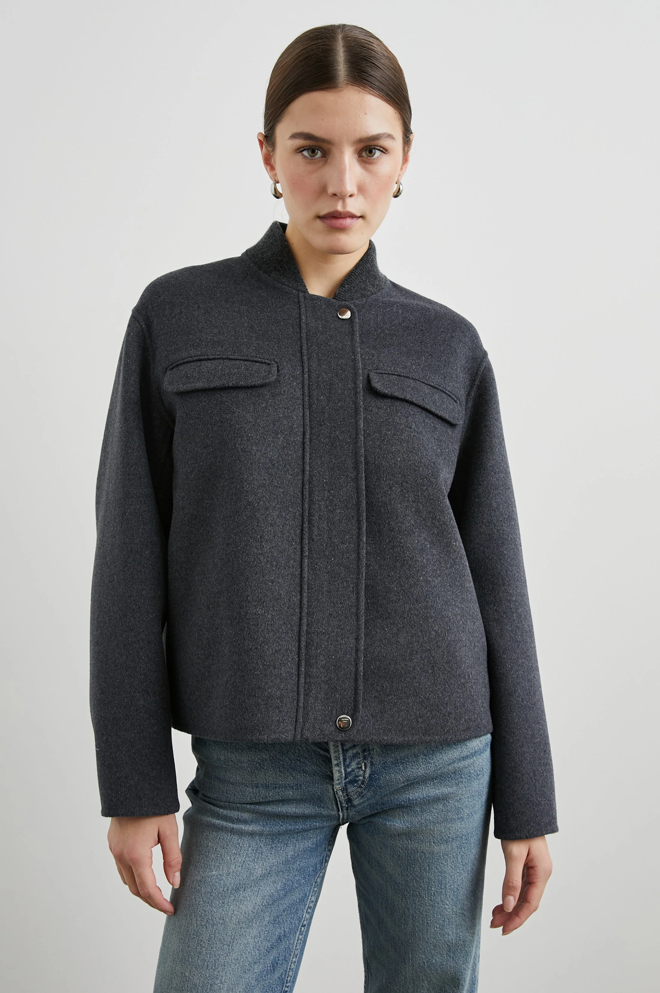 KINSLEY JACKET- CHARCOAL - Image 3