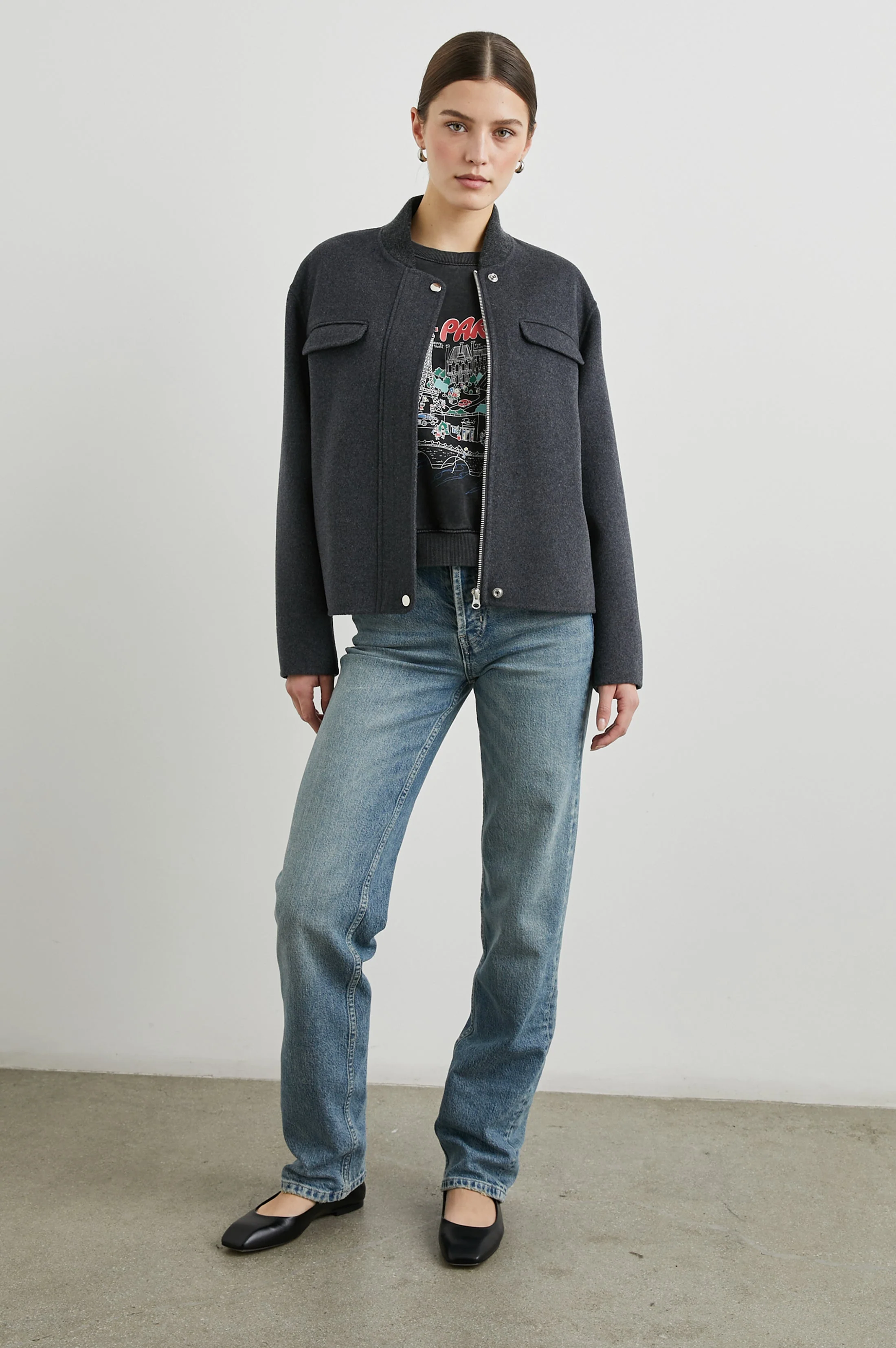 KINSLEY JACKET- CHARCOAL - Image 4
