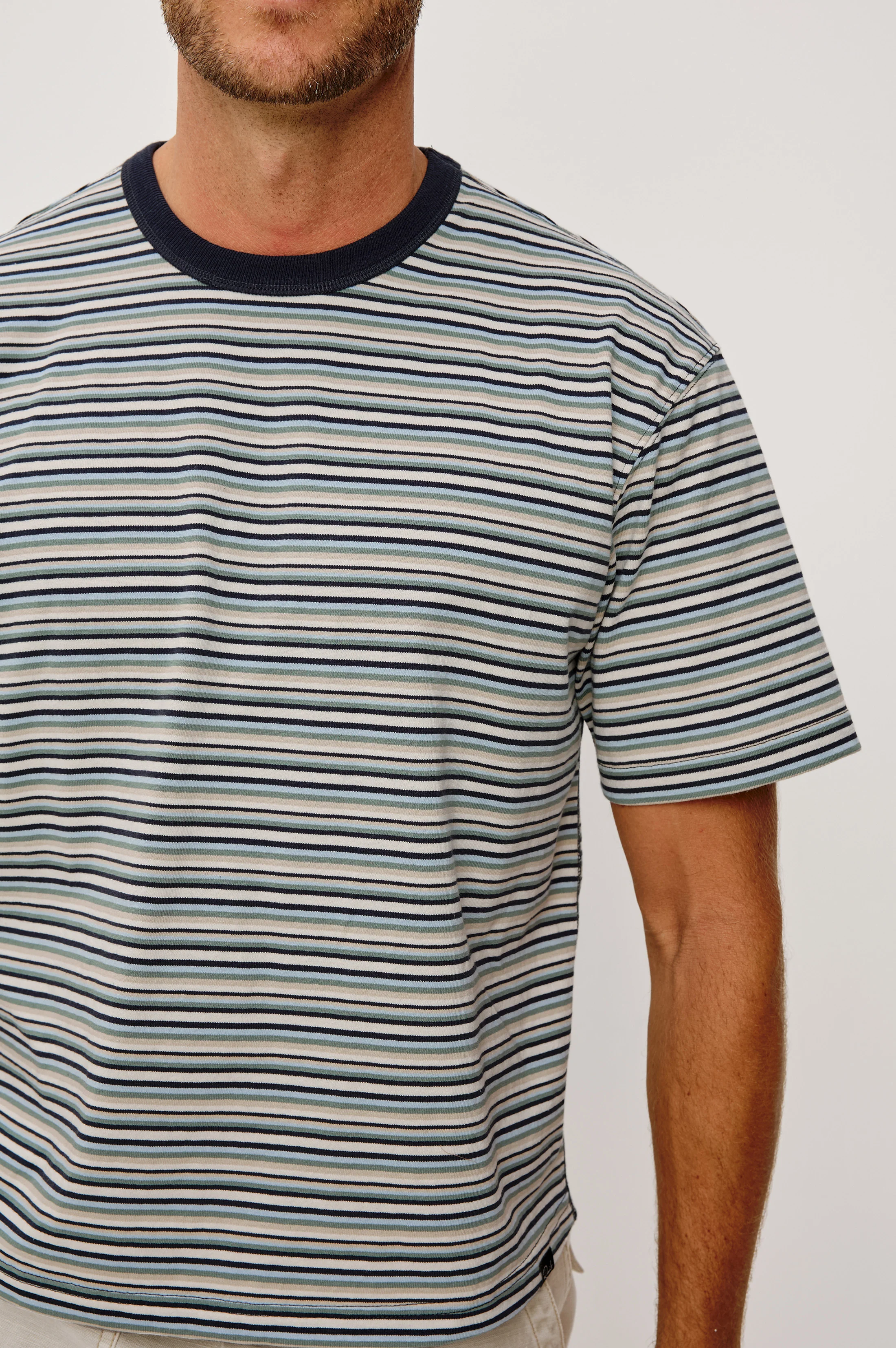 KIP T-SHIRT - PLAYA AZUL STRIPE - Image 2