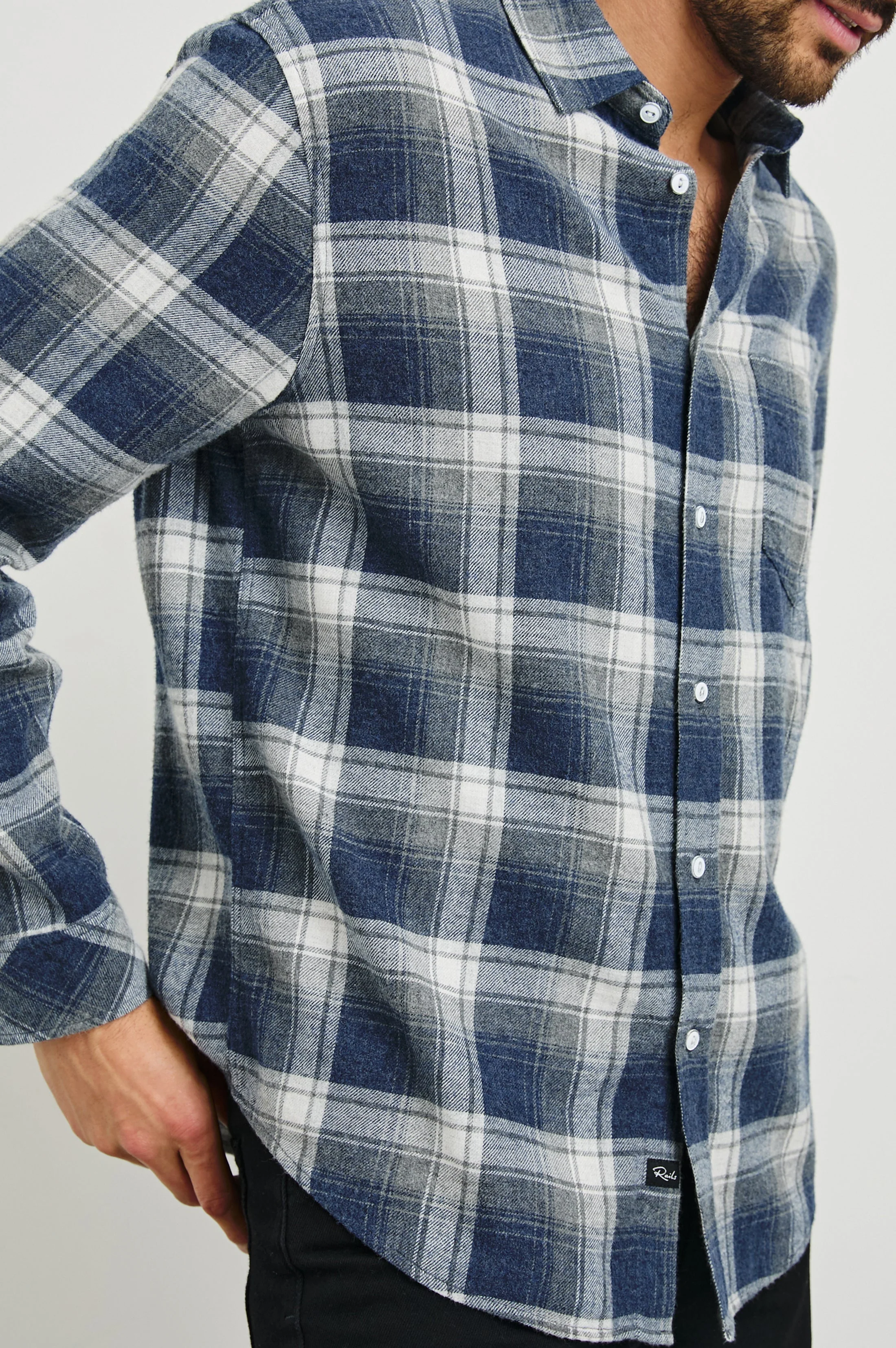LENNOX SHIRT - CHARCOAL LAPIS - Image 2