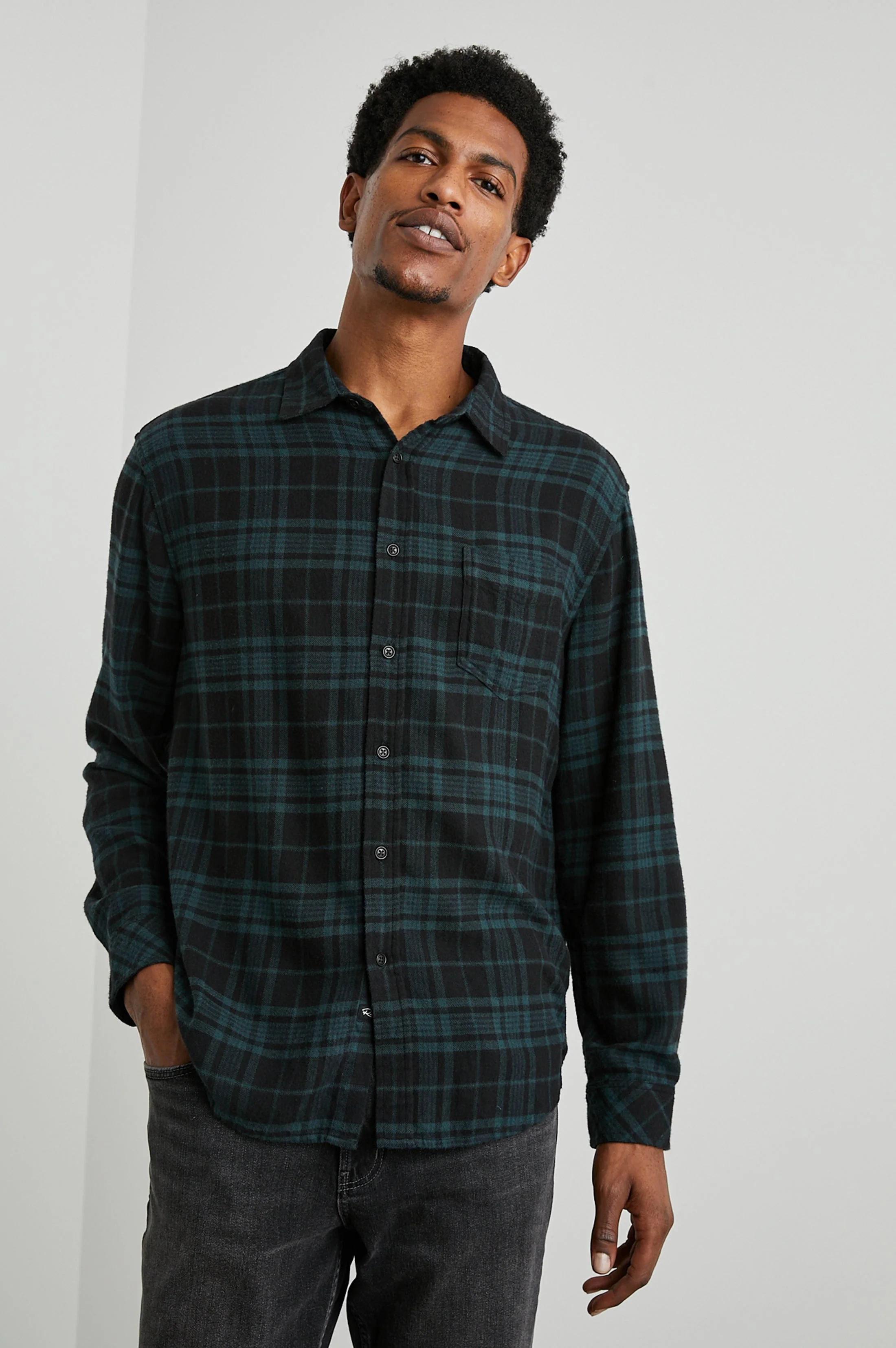 LENNOX SHIRT - EMERALD SHADOW