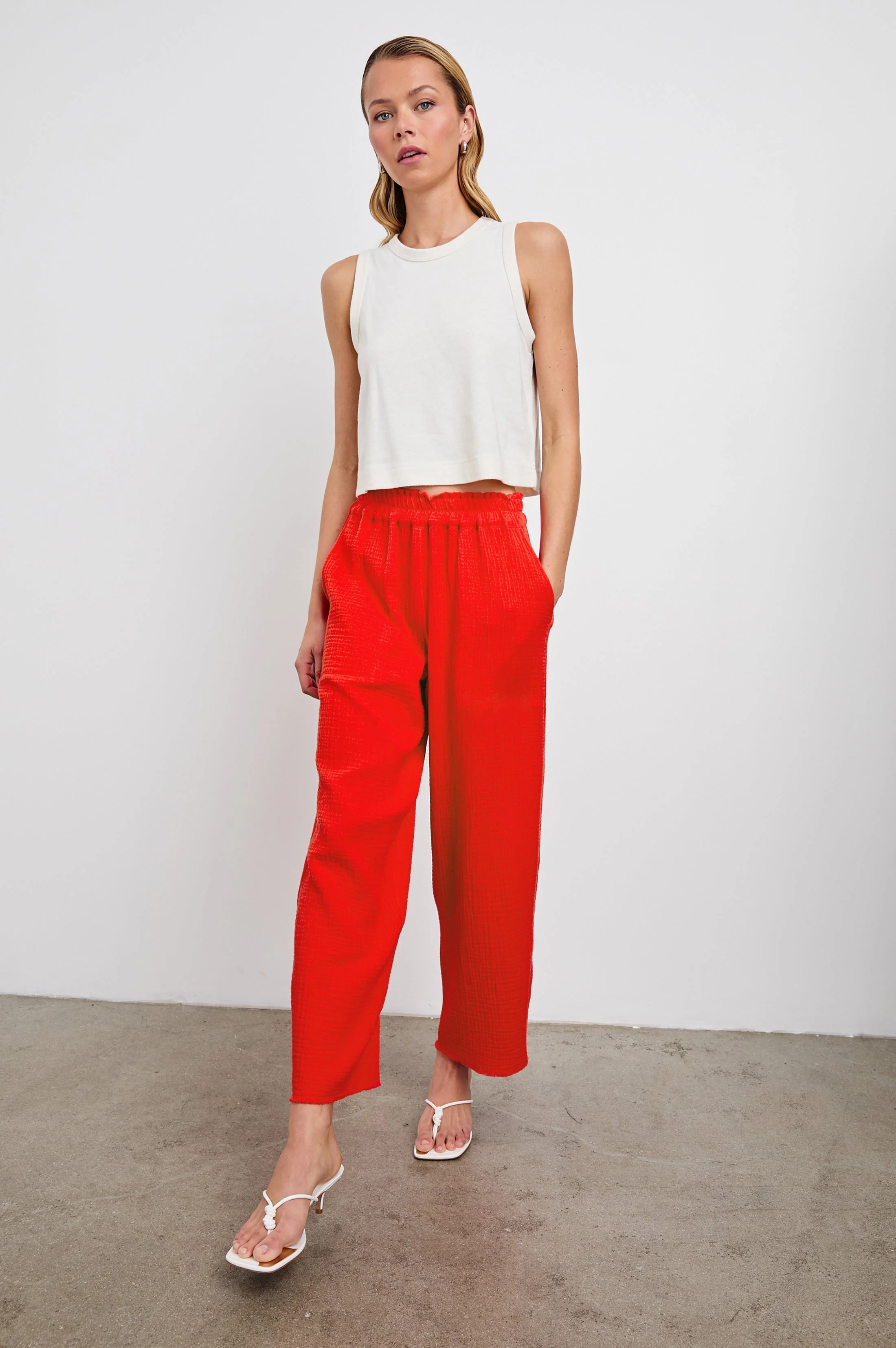 LEON CROP PANT - CHERRY - Image 3