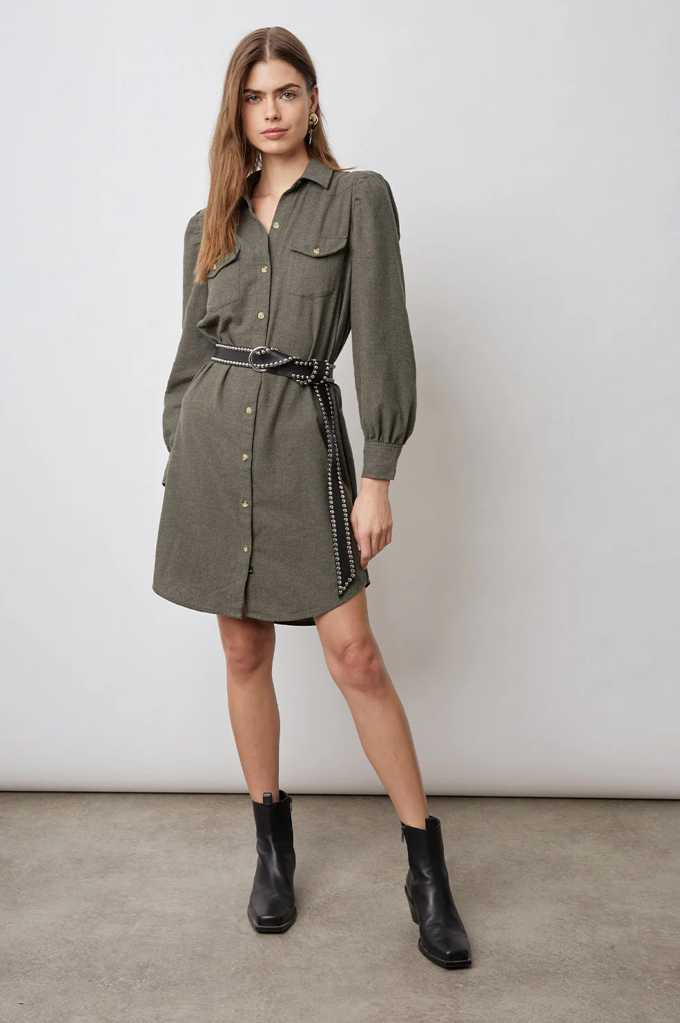 LEONA DRESS - HUNTER GREEN