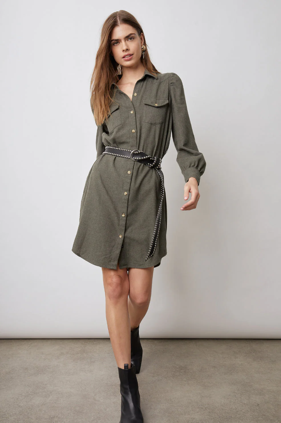 LEONA DRESS - HUNTER GREEN - Image 3