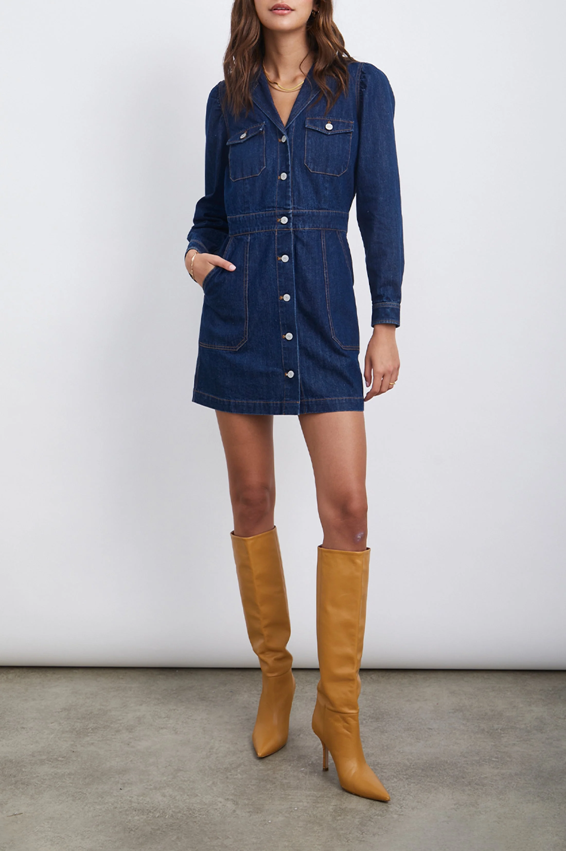 LISETTE DRESS - RAW DENIM - Image 3