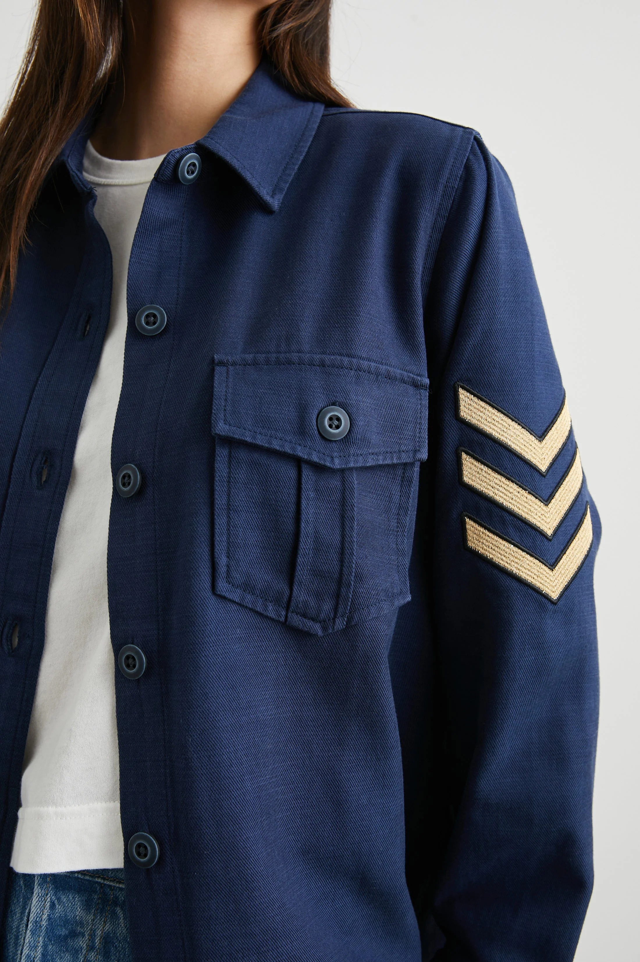 LOREN SHIRT JACKET - NAVY - Image 4