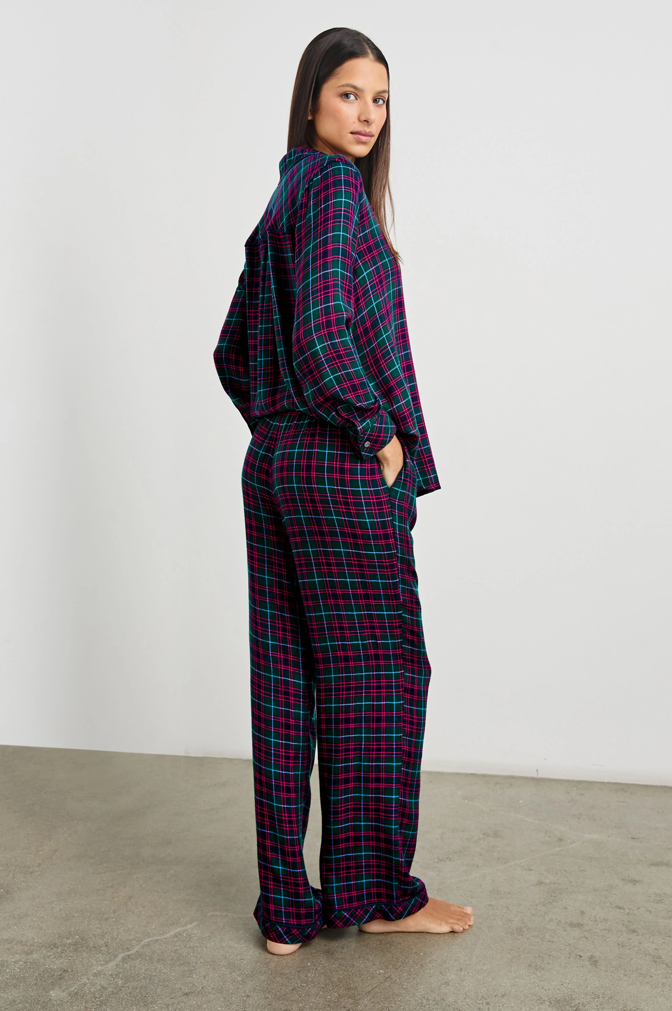 LUNA PAJAMA SET - EVERGREEN FUCHSIA ICE - Image 4