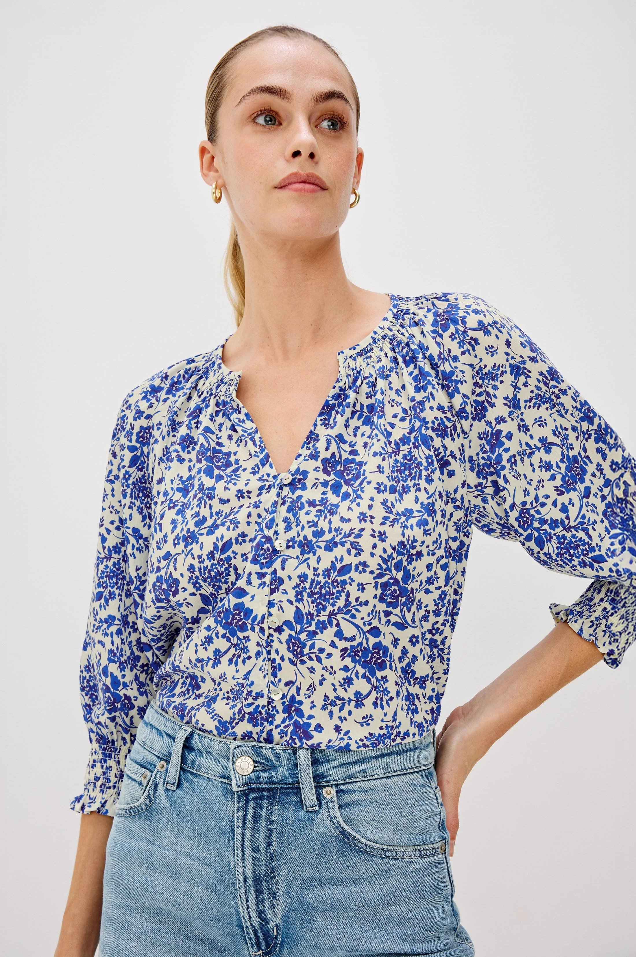 MARIAH SHIRT - BLUE MARGUERITE - Image 6