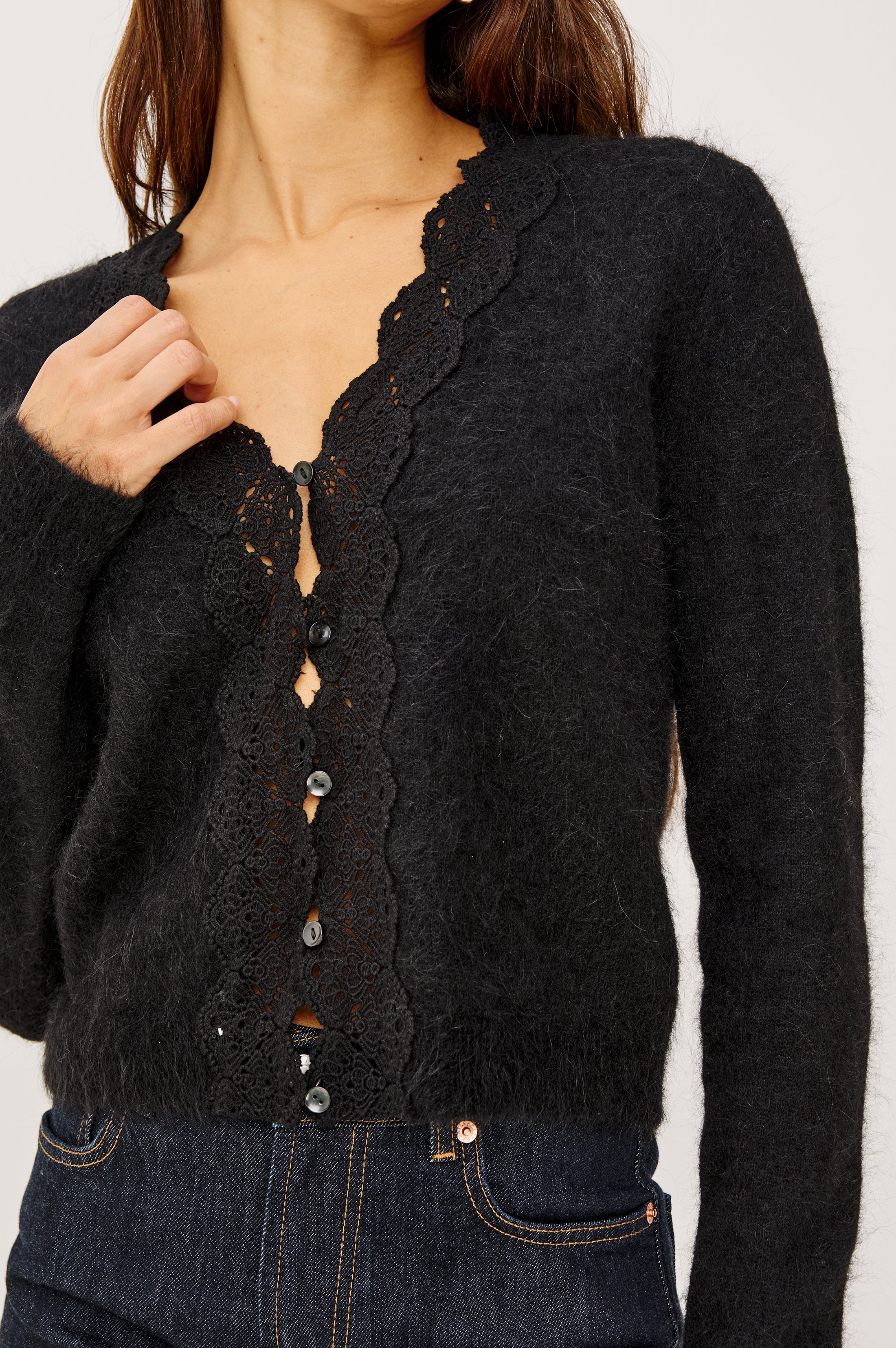 MER CARDIGAN - BLACK - Image 4