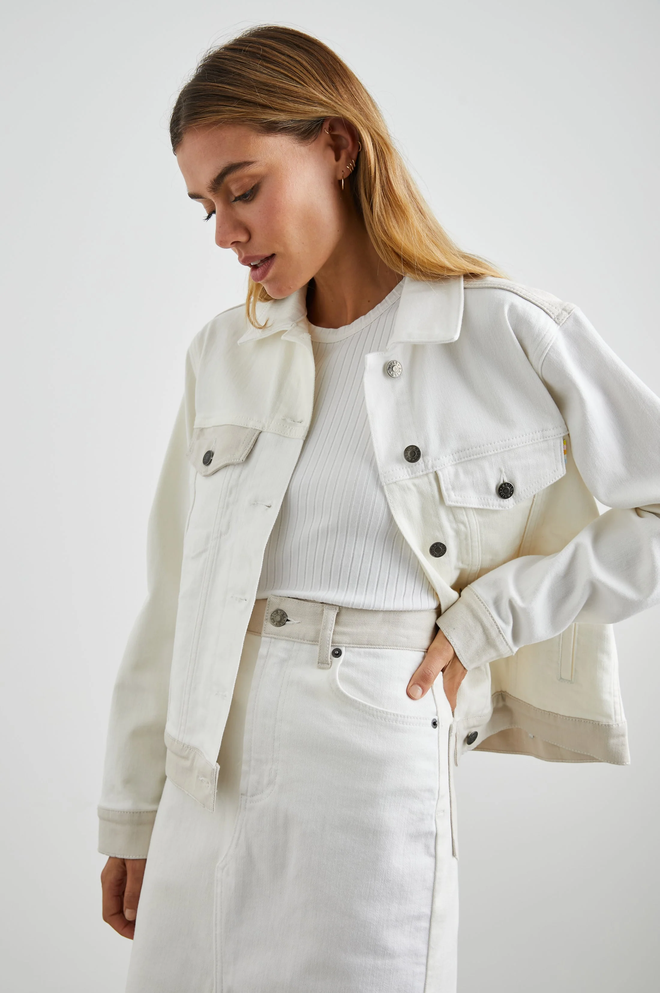 MULHOLLAND JACKET - ECRU PATCHWORK - Image 3