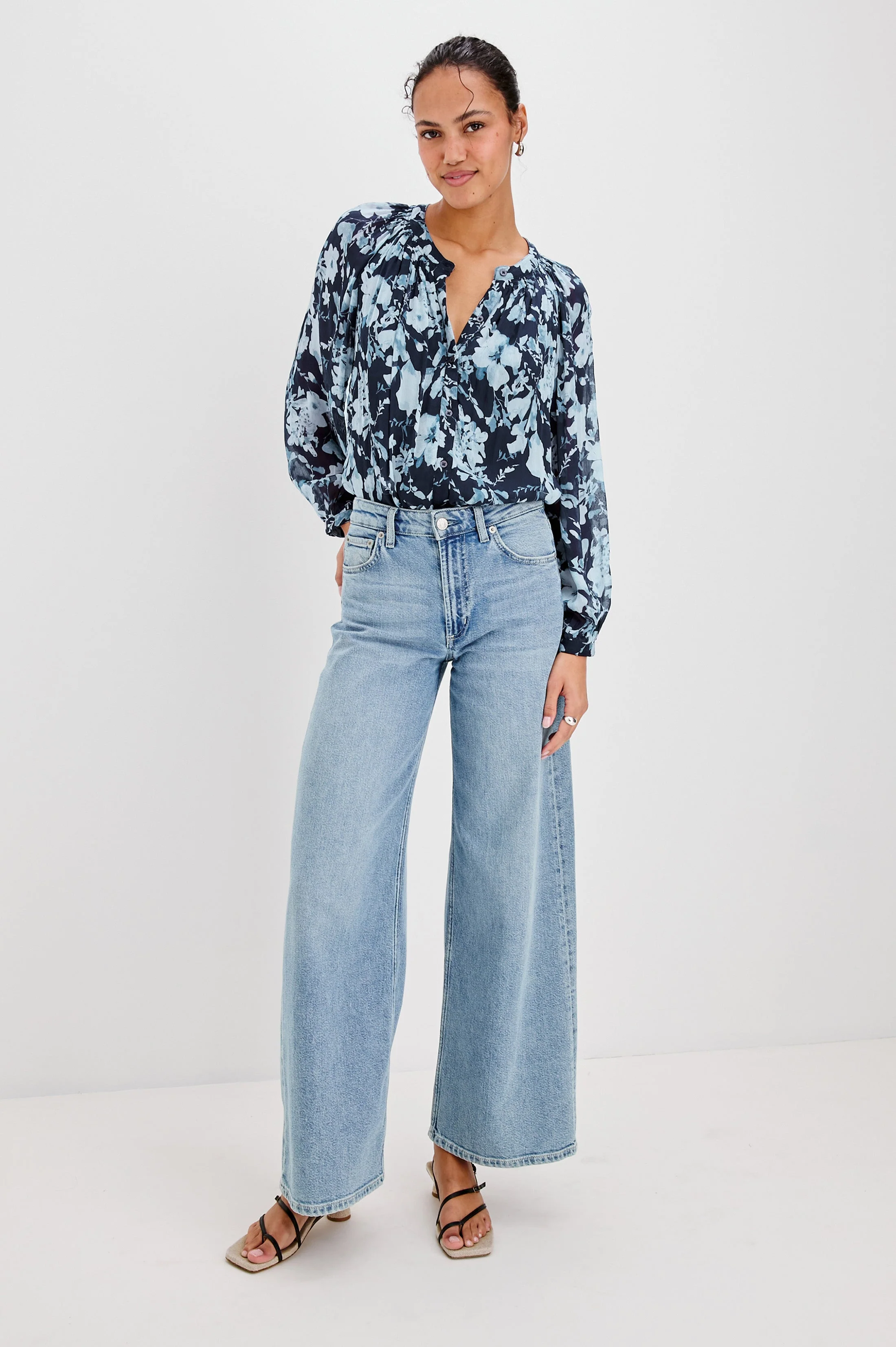 NESSIE TOP - INDIGO BLOSSOMS - Image 3