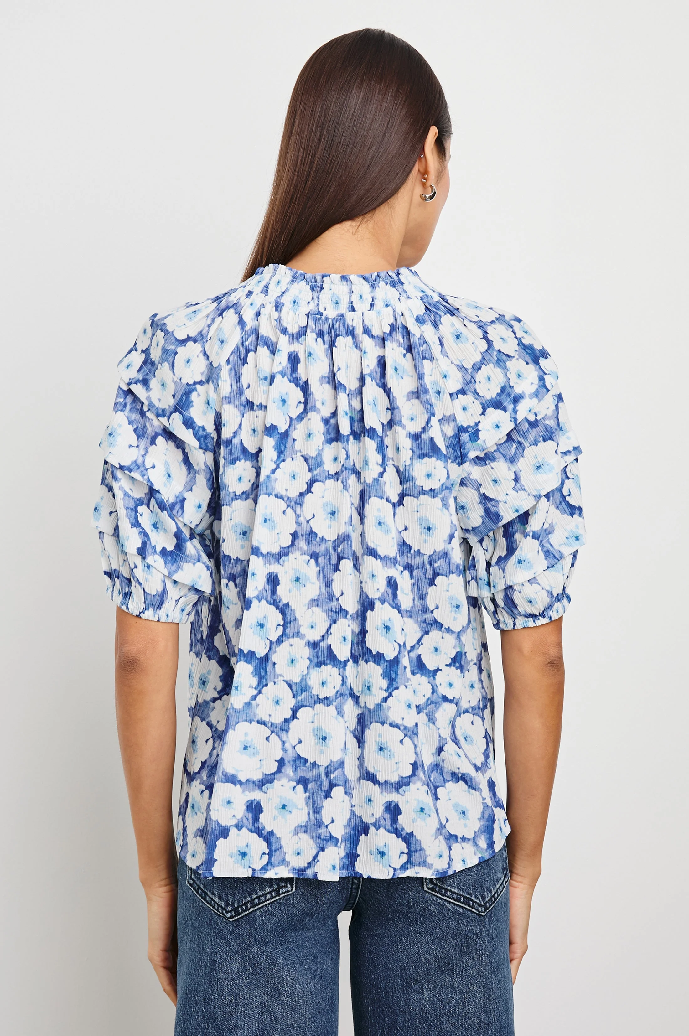 PARIS TOP - BLUE FLORAL - Image 5