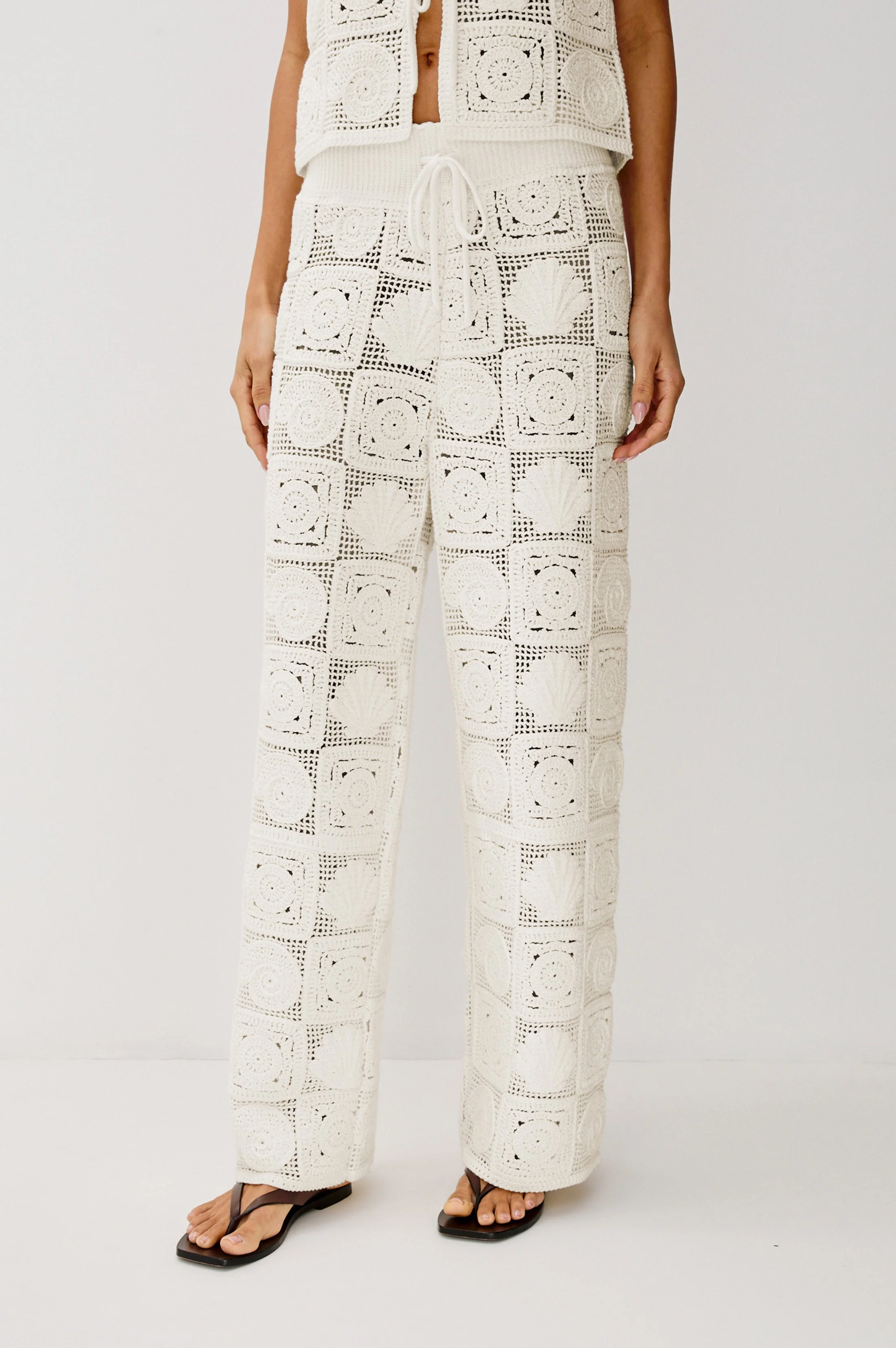 RAILS X LSPACE MAJA PANT - WHITE SEA SHELL CROCHET
