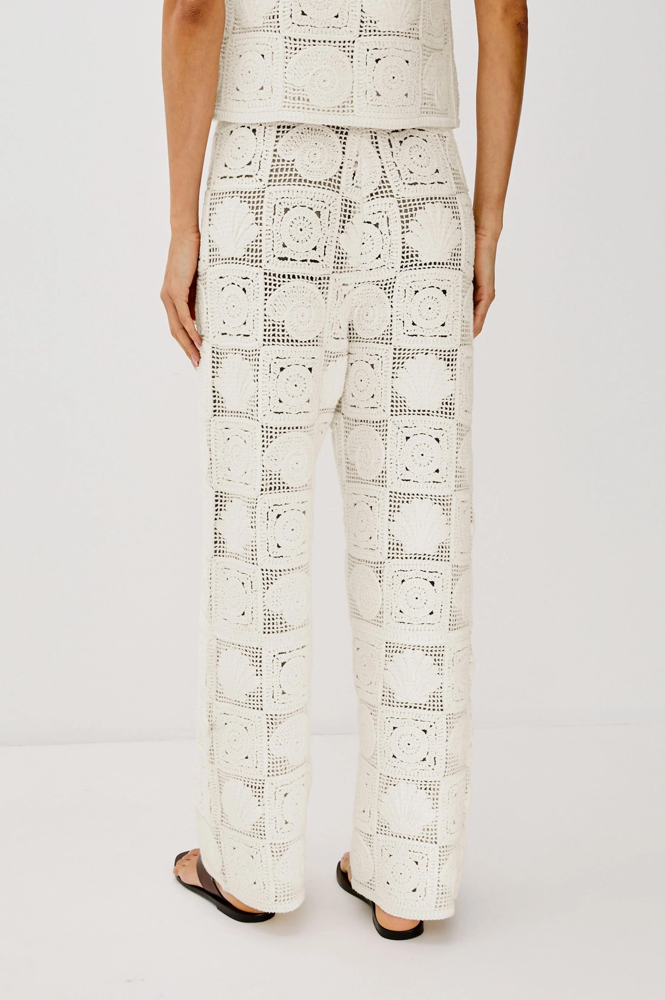 RAILS X LSPACE MAJA PANT - WHITE SEA SHELL CROCHET - Image 5