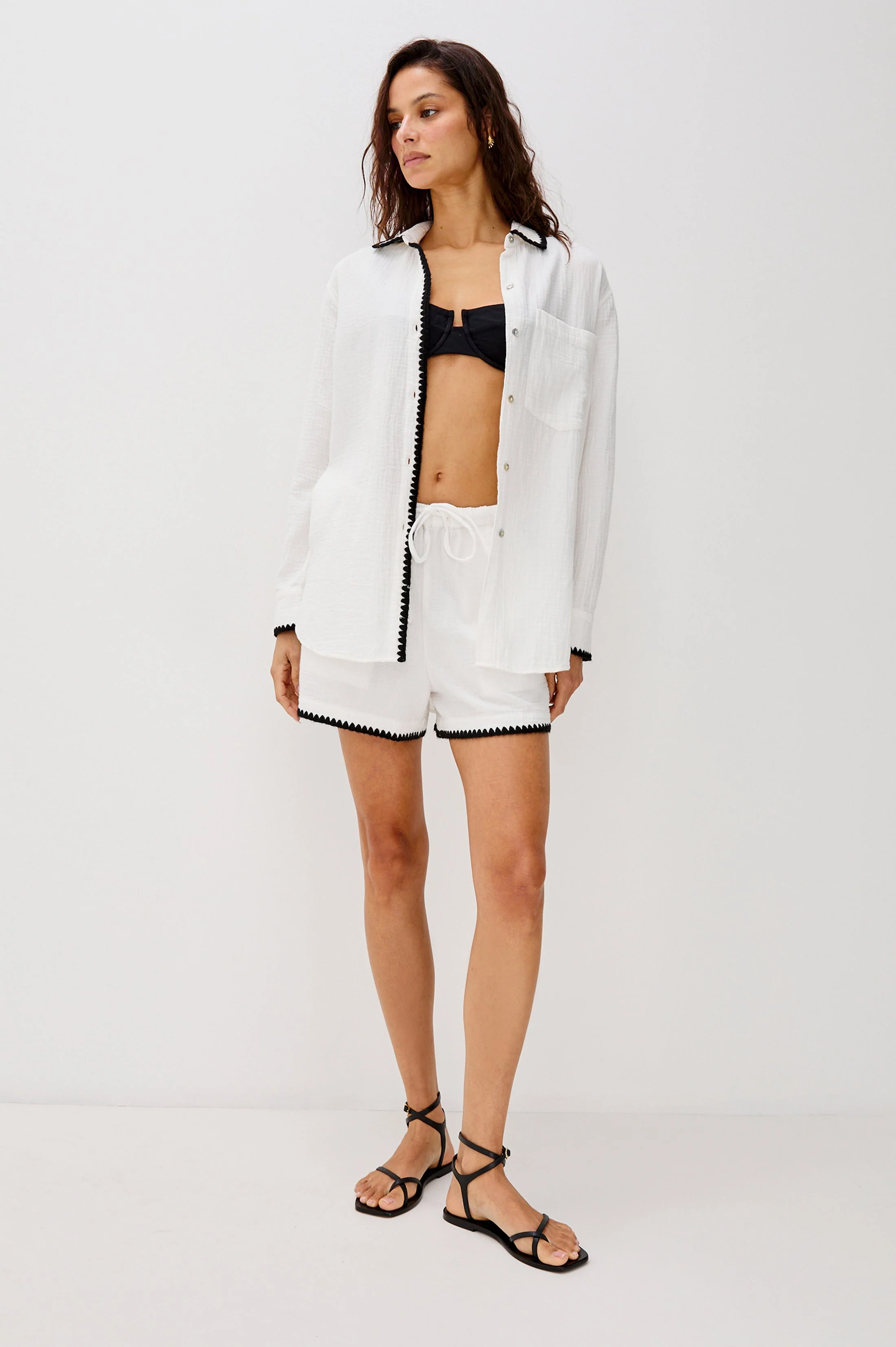 RAILS X LSPACE SUNNY SHORT - BLACK BLANKET STITCH - Image 3