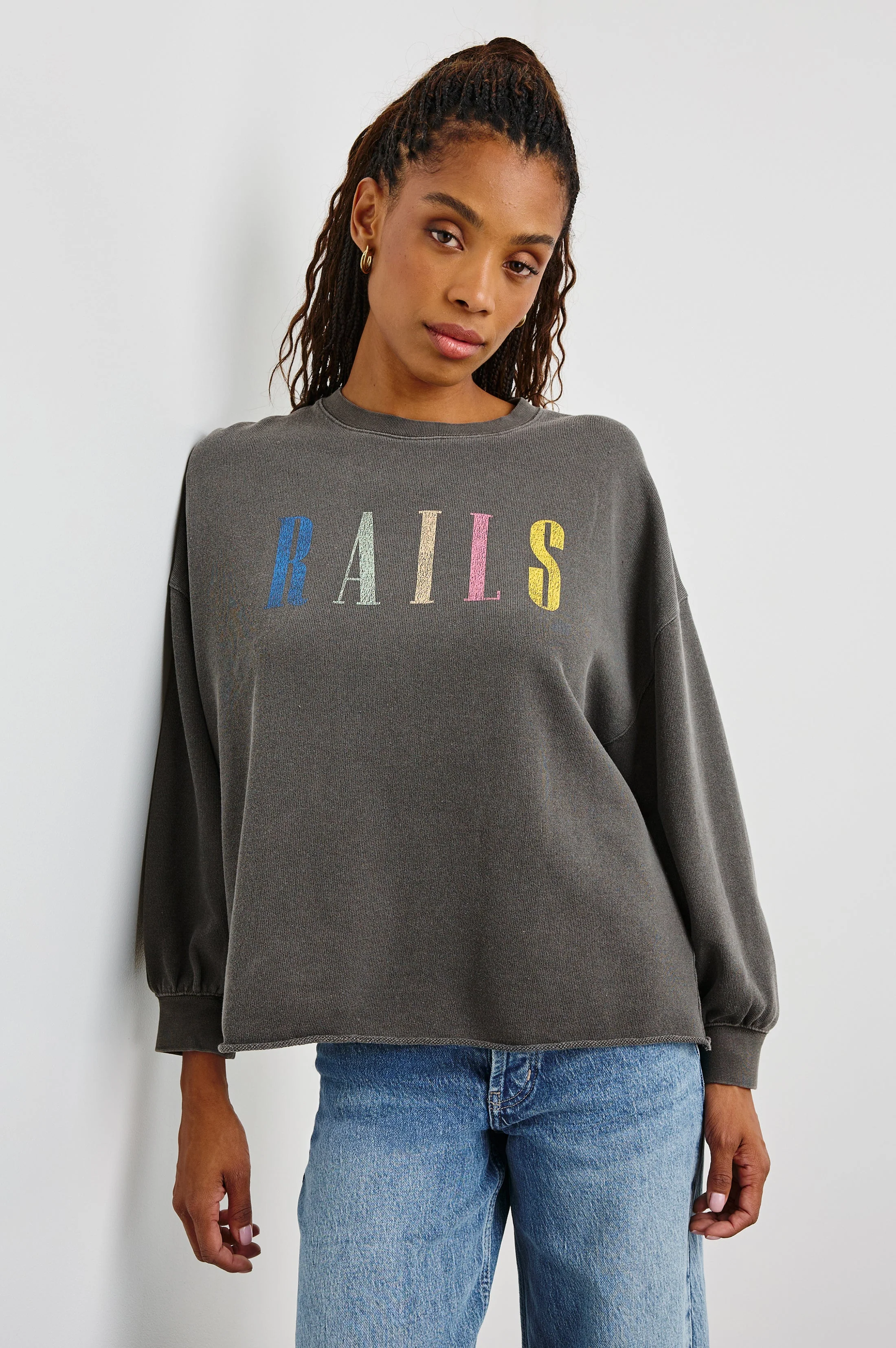 RAILS SIGNATURE SWEATSHIRT - VINTAGE BLACK - Image 4