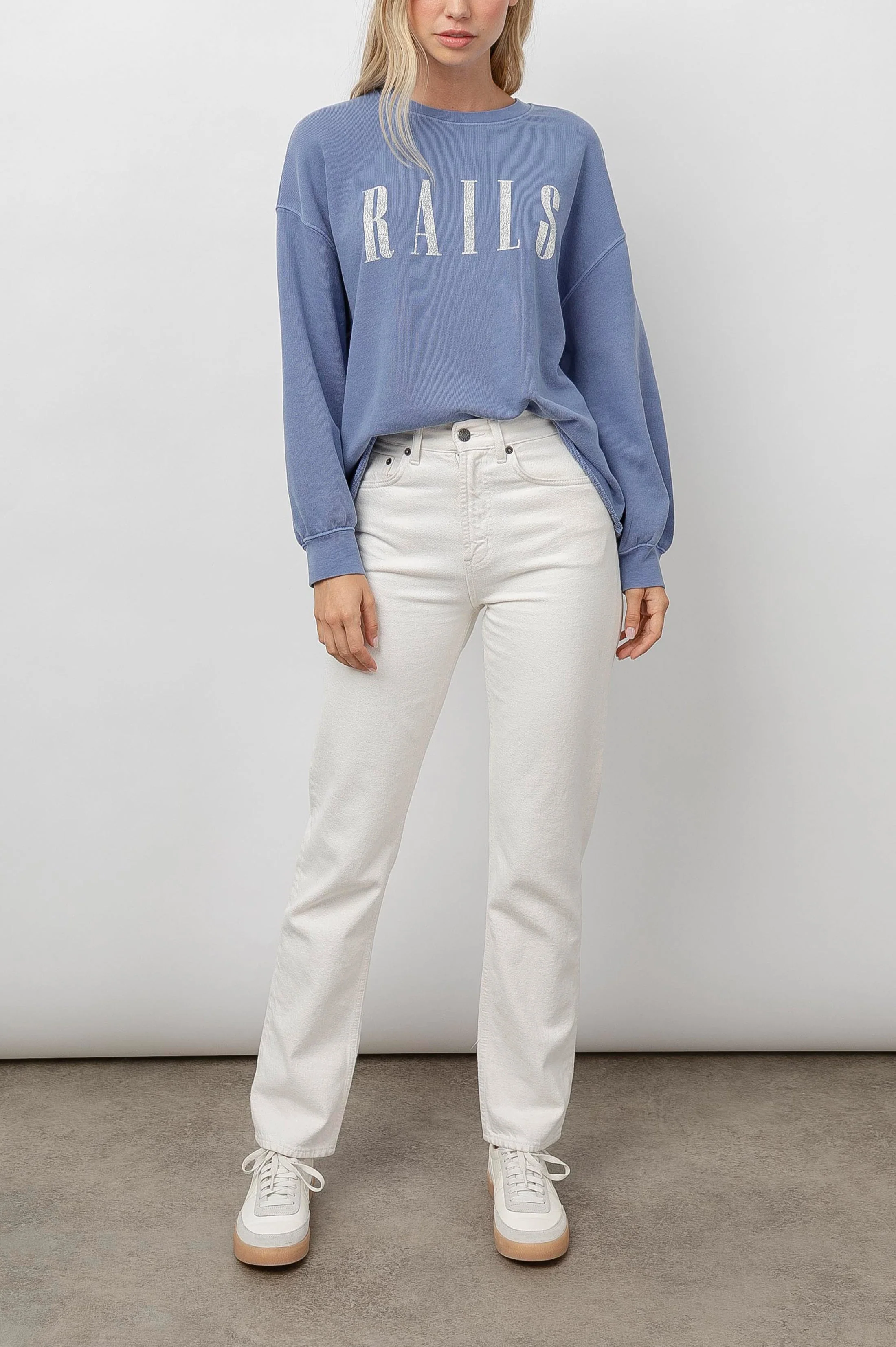 RAILS SIGNATURE SWEATSHIRT - WASHED INDIGO RAILS - Image 4