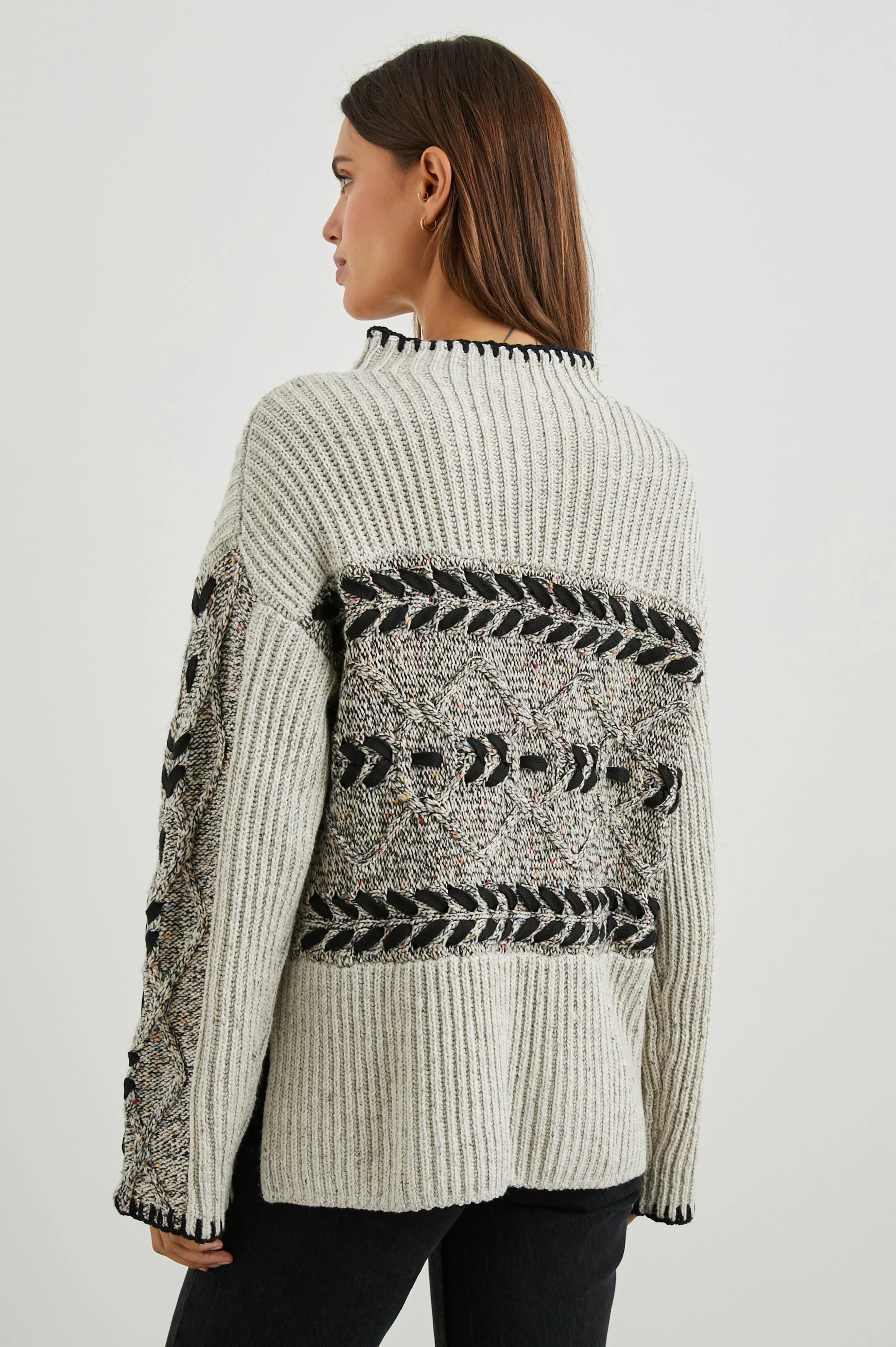 RAINI SWEATER - HEATHER CABLES - Image 4