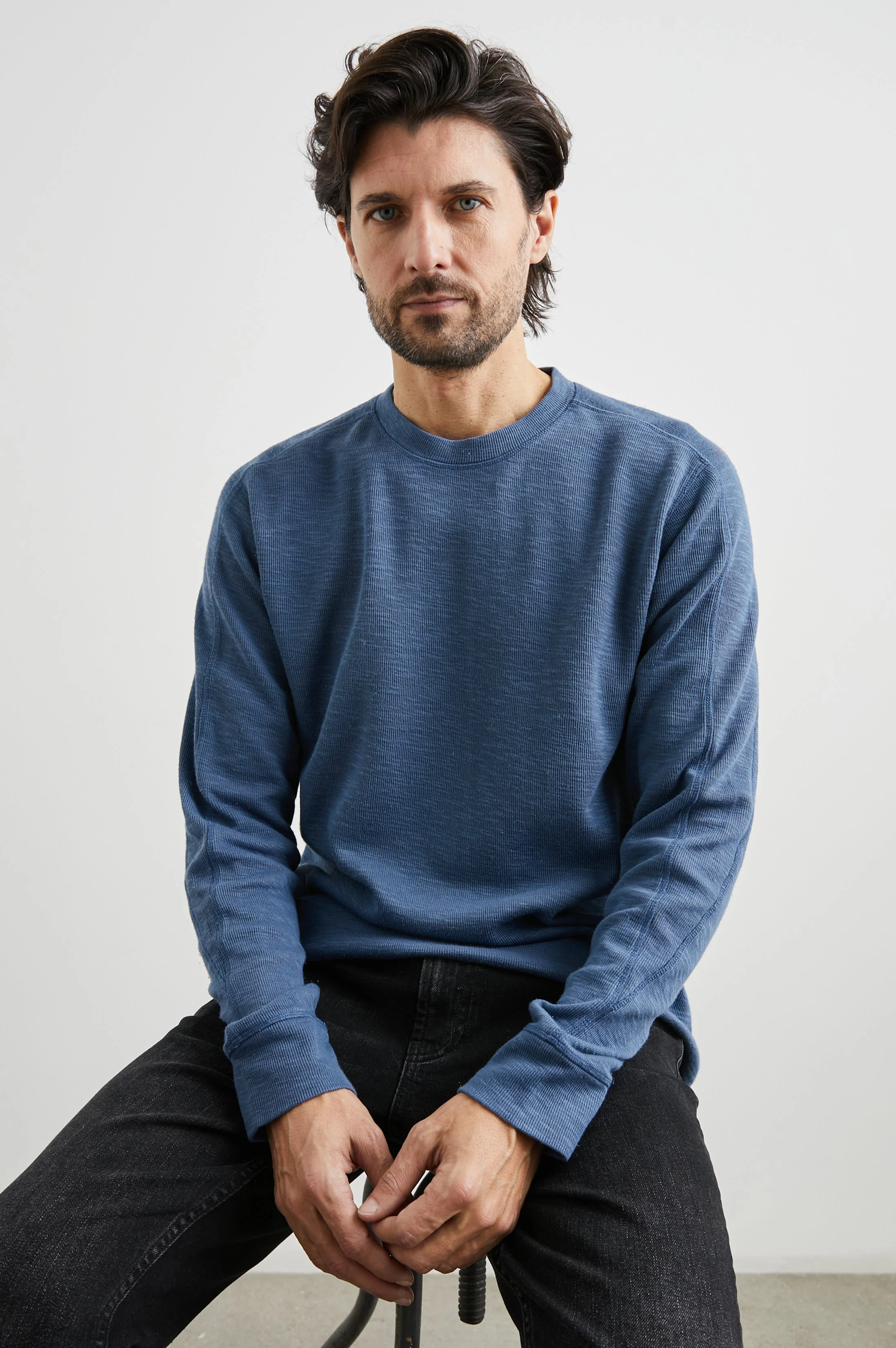 RHEESE LONG SLEEVE TEE - STEEL - Image 5