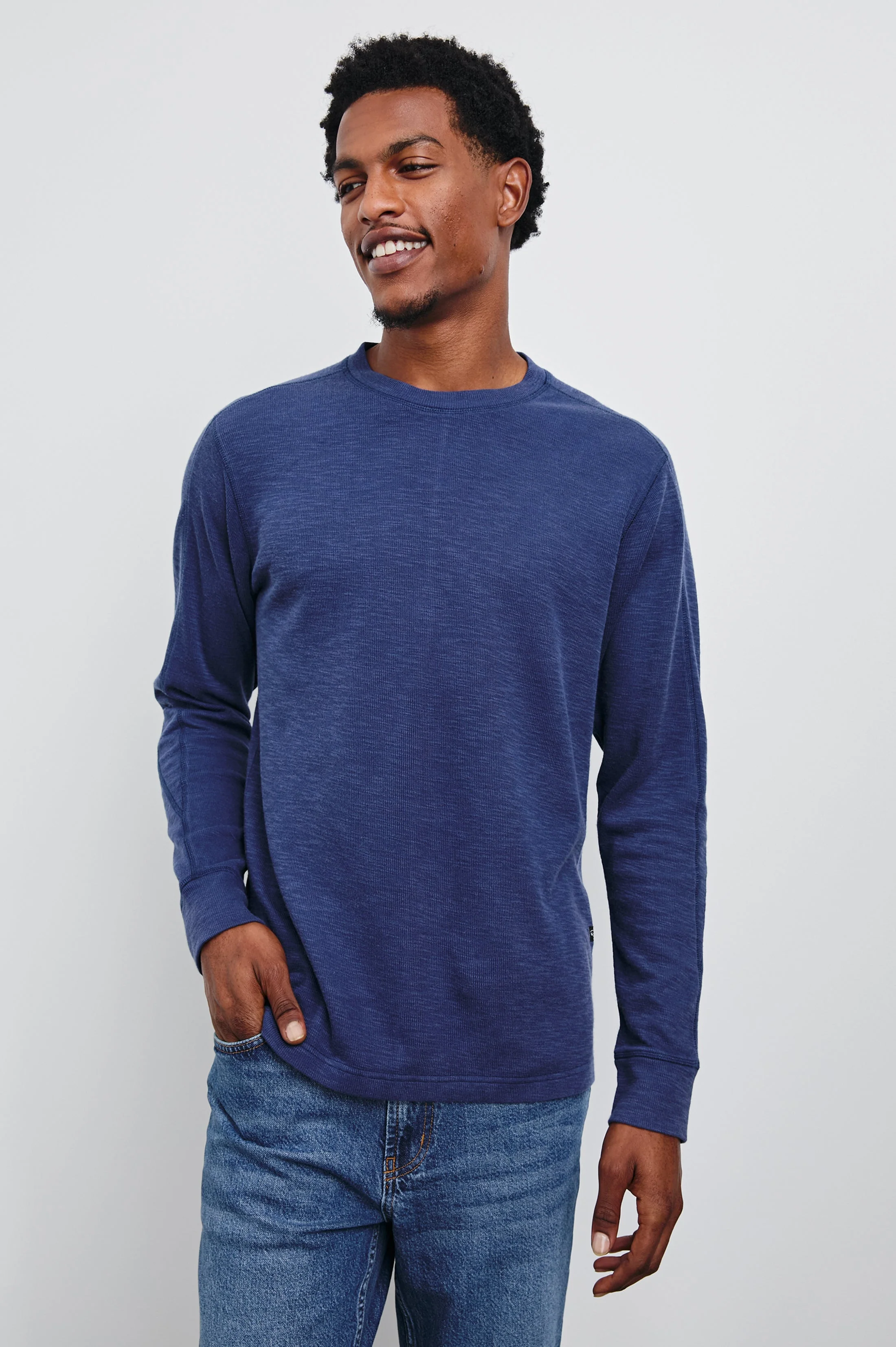 RHEESE LONG SLEEVE TEE - VINTAGE INDIGO