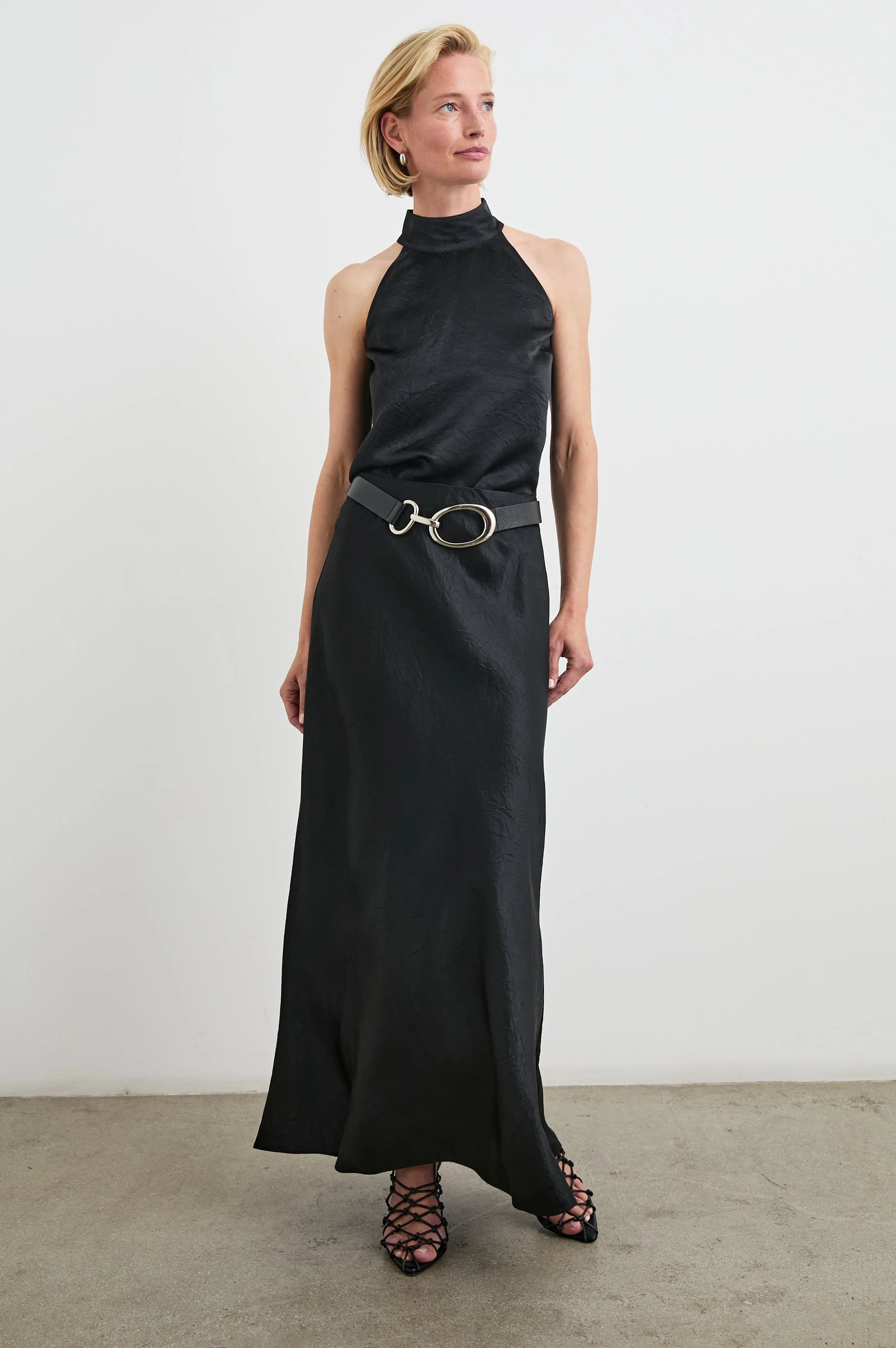 ROMINA SKIRT - BLACK CRINKLE - Image 4