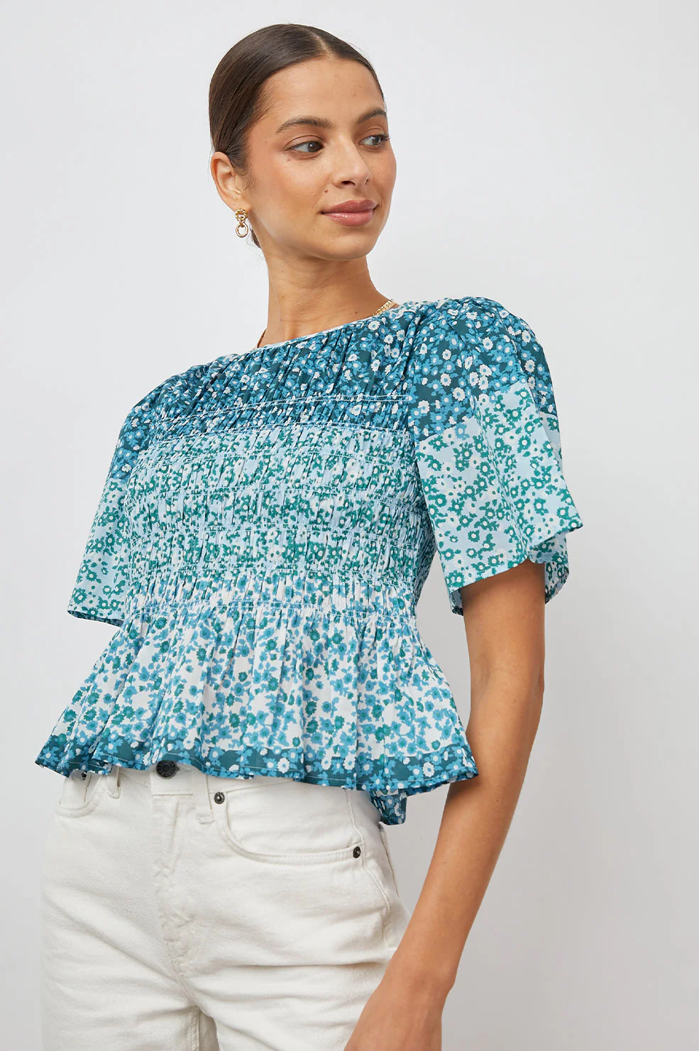ROSIE TOP - STRIPED FLORAL - Image 4