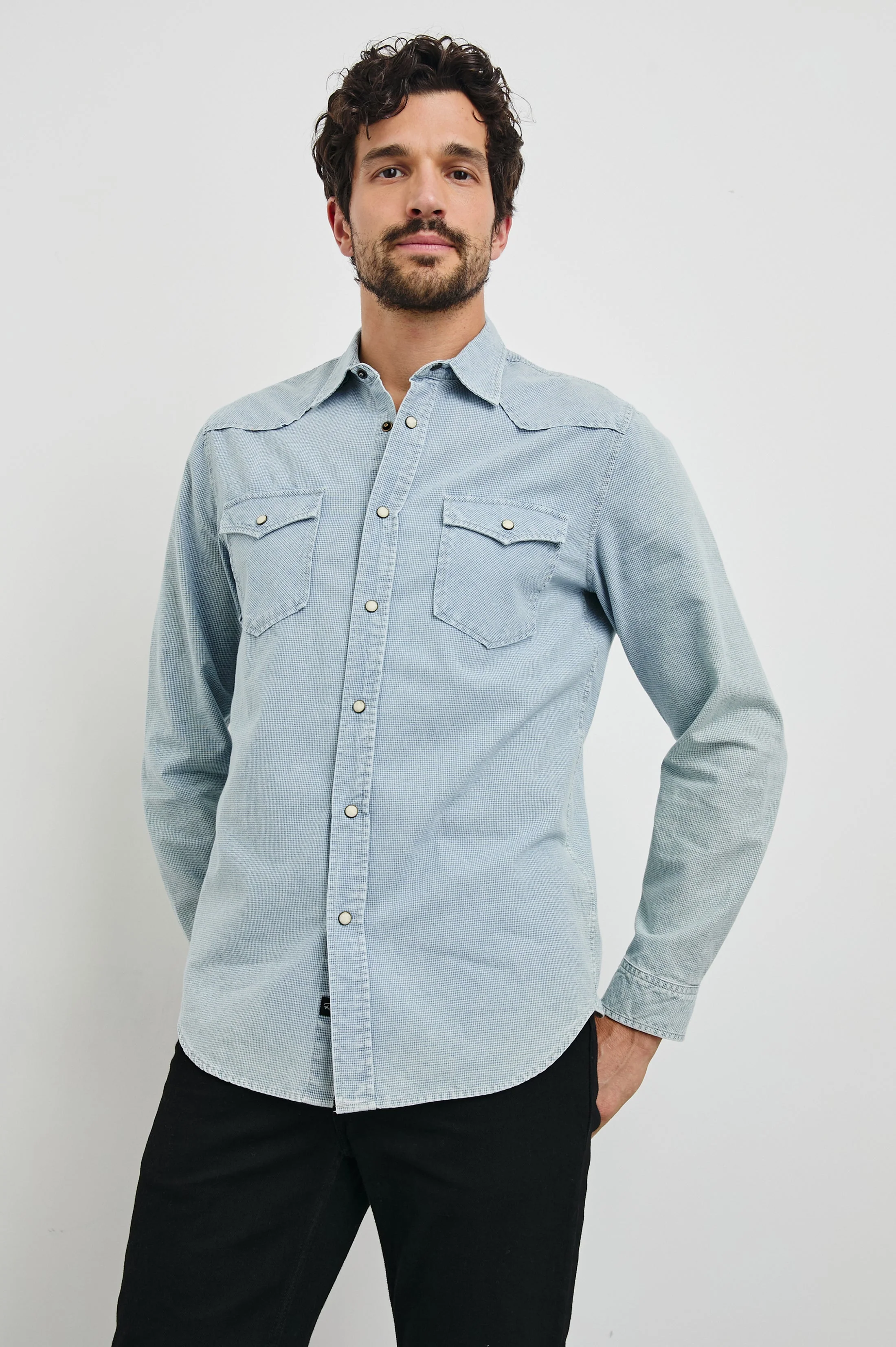ROY SHIRT - SUNFADED INDIGO