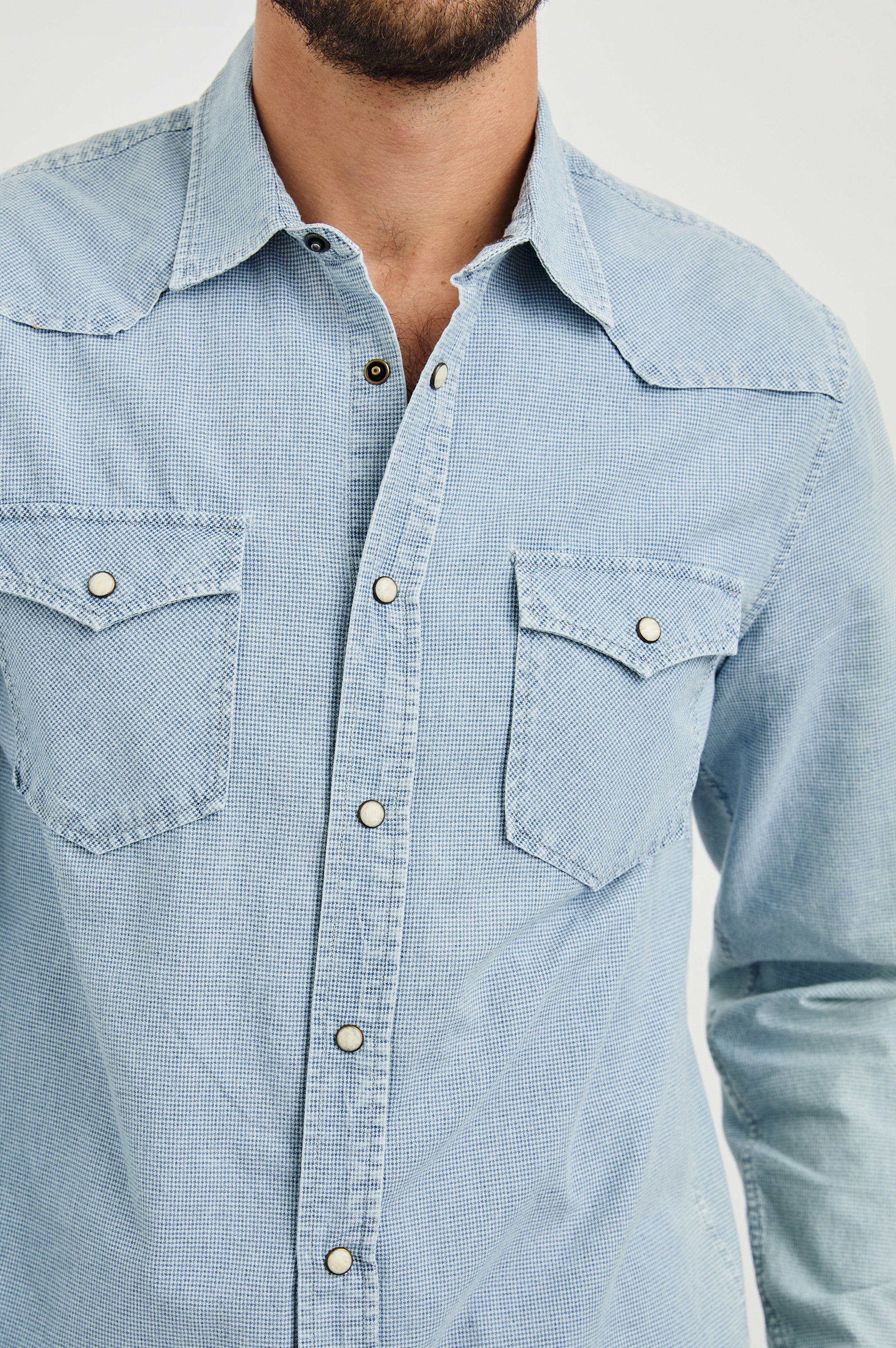 ROY SHIRT - SUNFADED INDIGO - Image 2