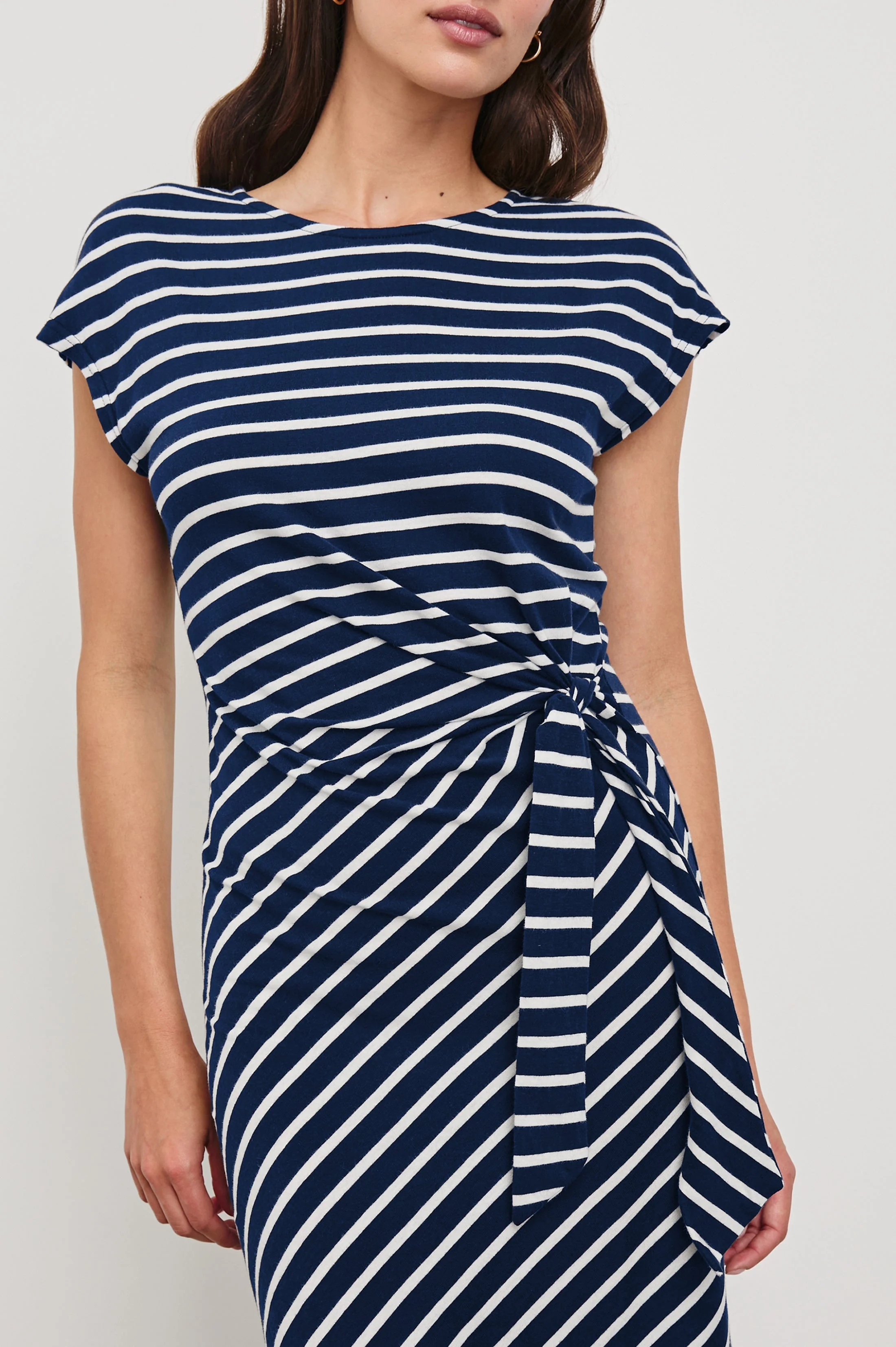 SELAH DRESS - NAVY IVORY STRIPE - Image 4