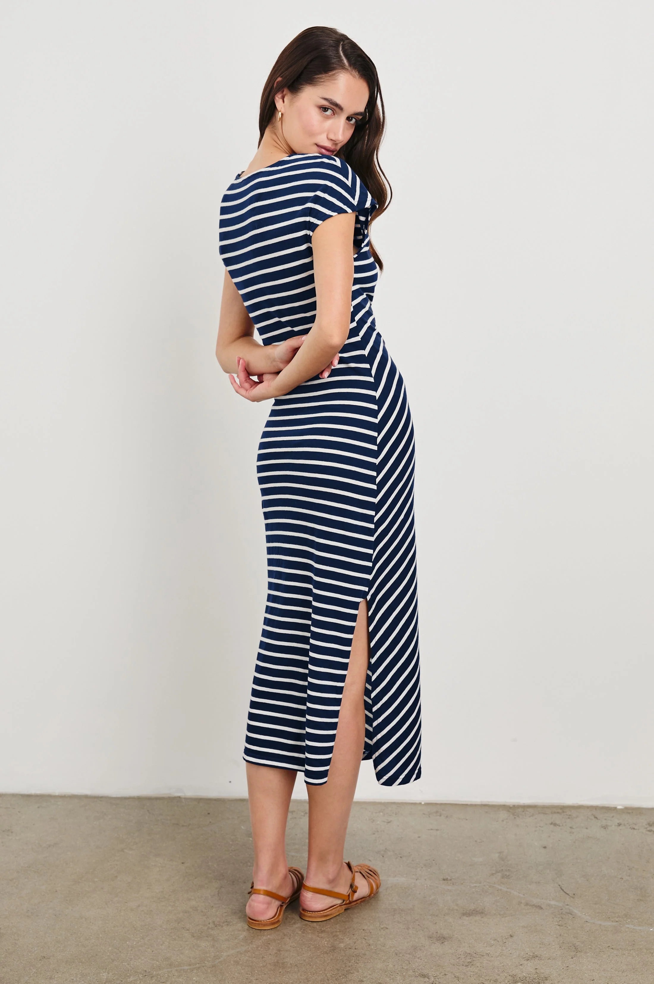 SELAH DRESS - NAVY IVORY STRIPE - Image 5