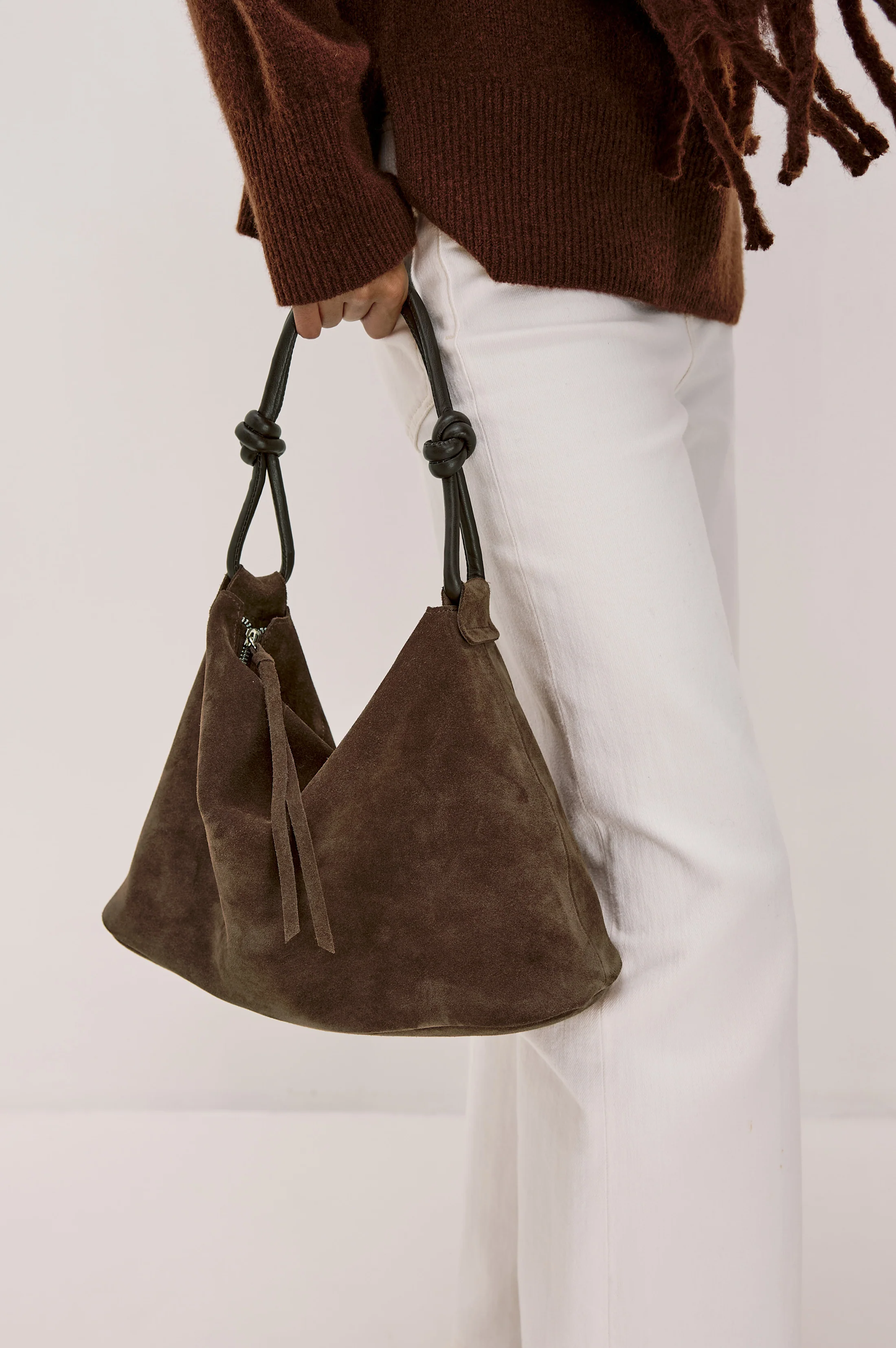 SIENA HOBO BAG - ESPRESSO SUEDE - Image 5
