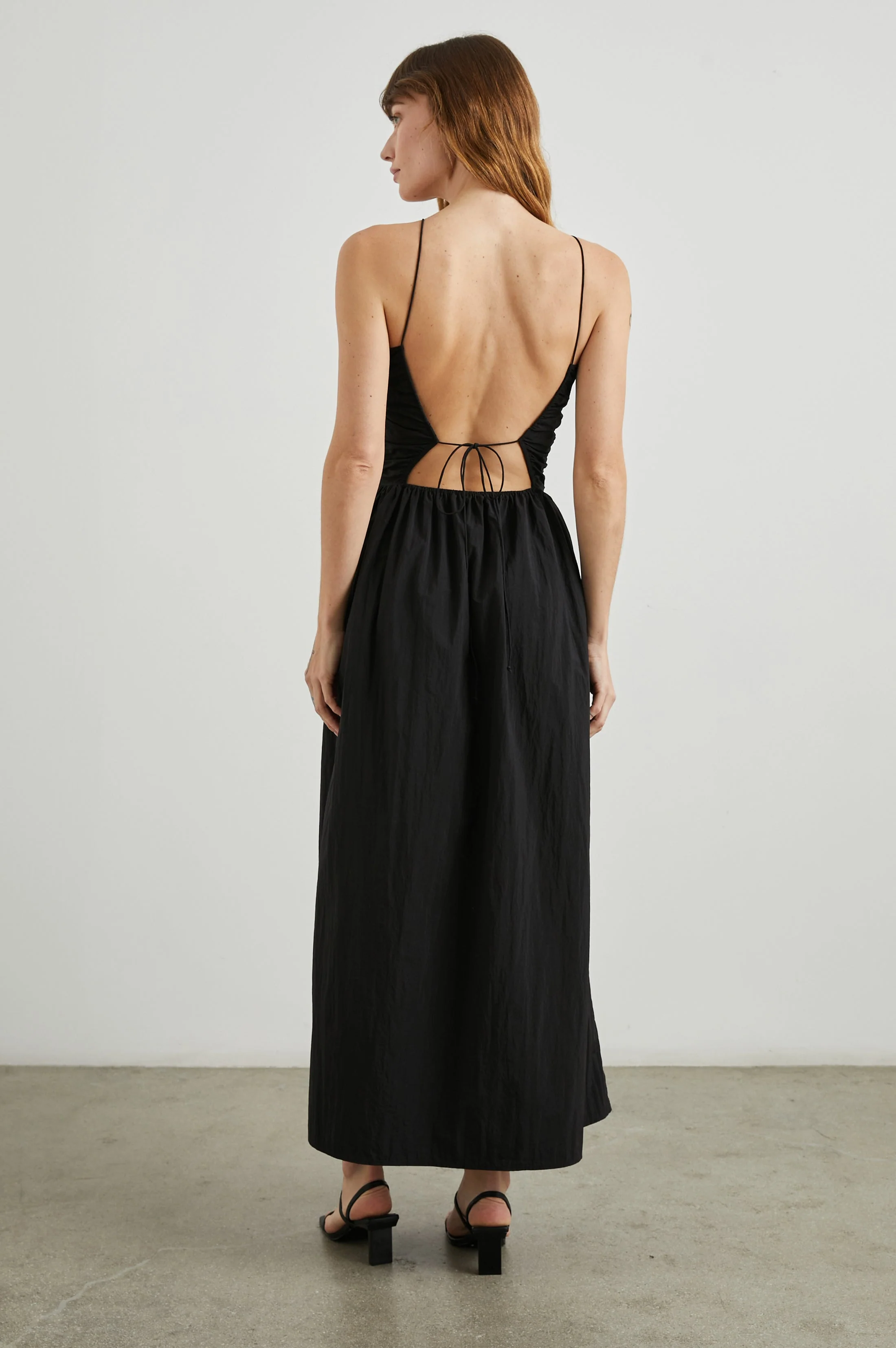 SILVIA DRESS - BLACK NYLON - Image 5