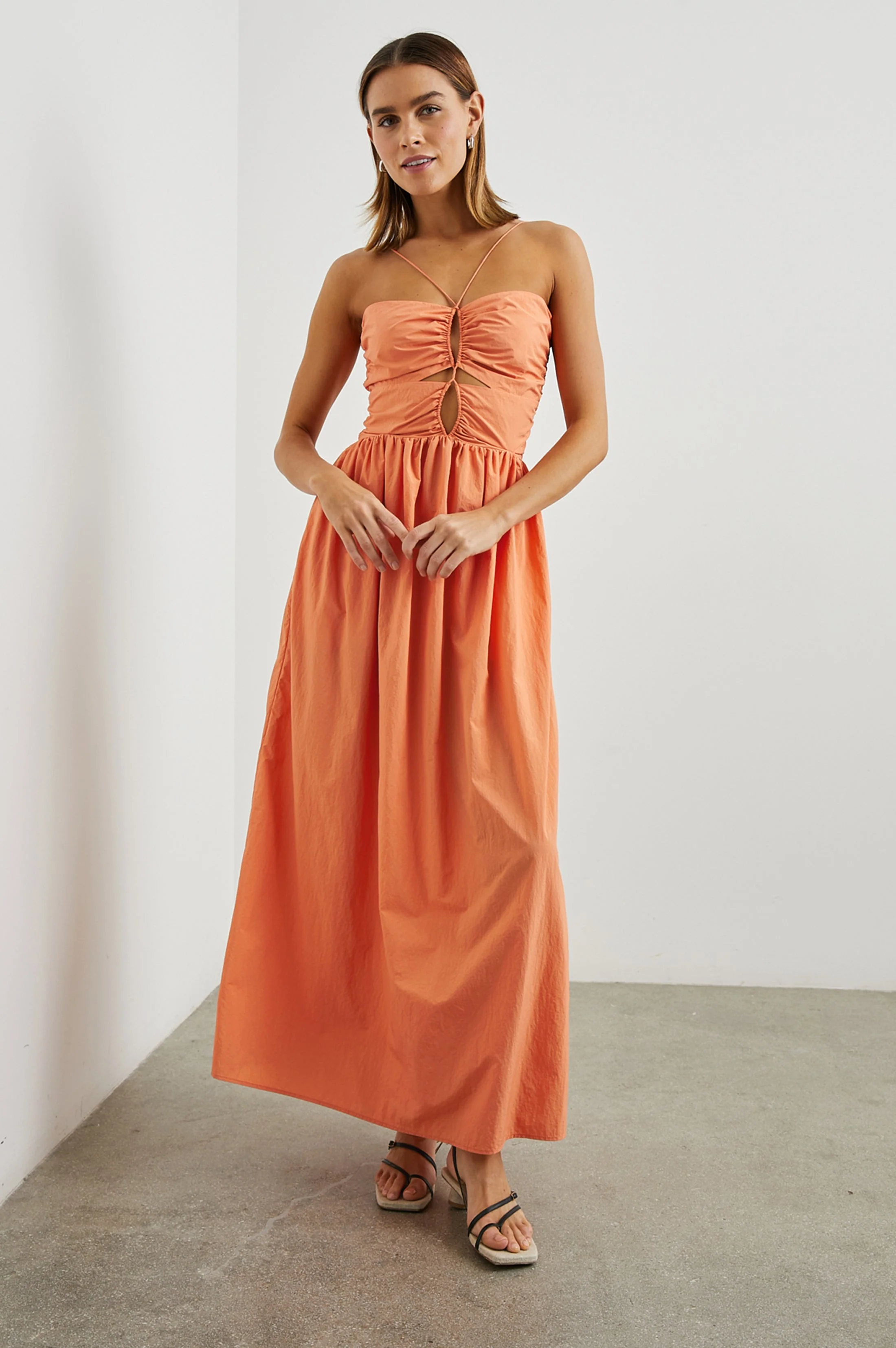SILVIA DRESS - PAPAYA - Image 4
