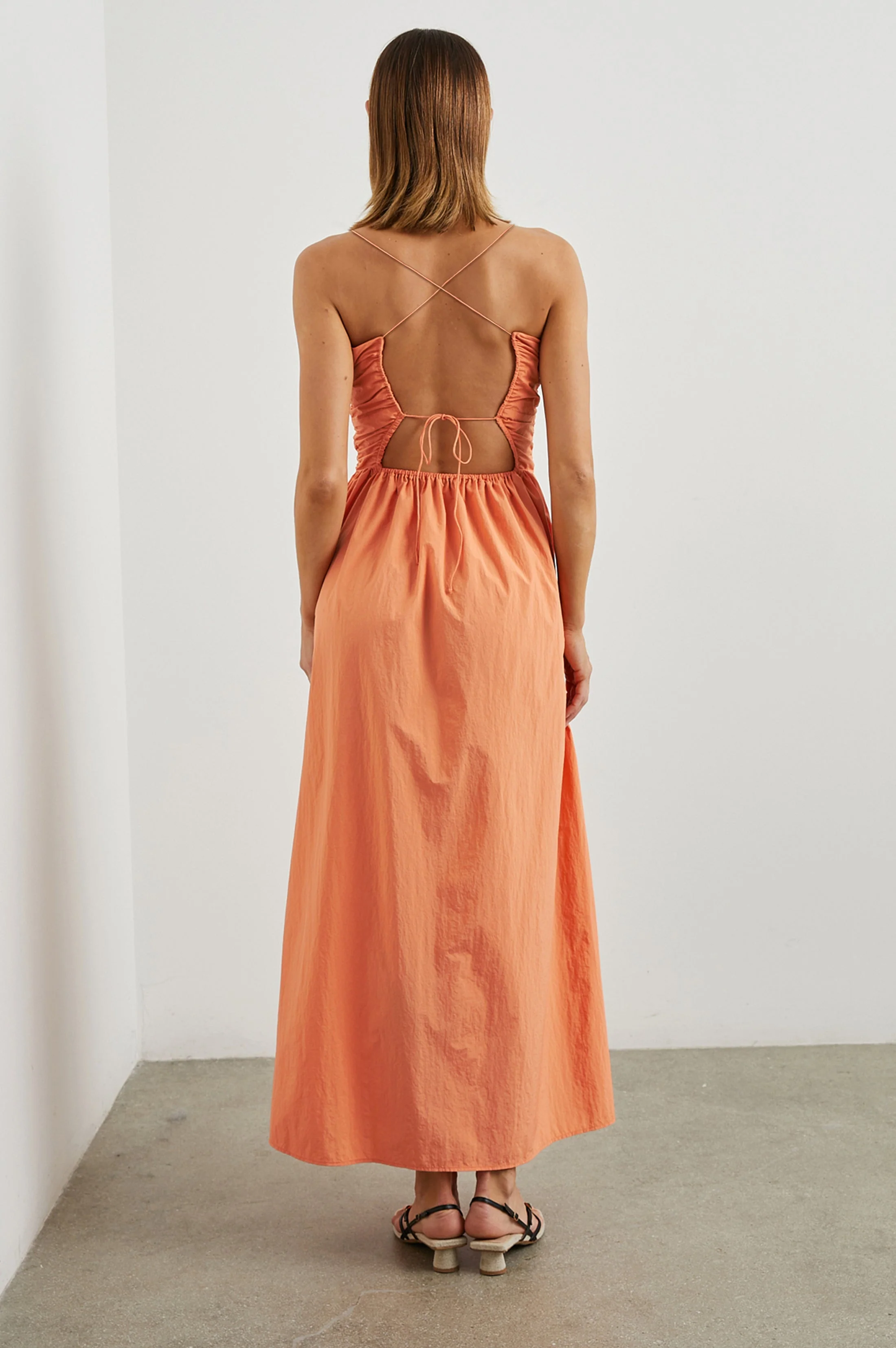 SILVIA DRESS - PAPAYA - Image 6