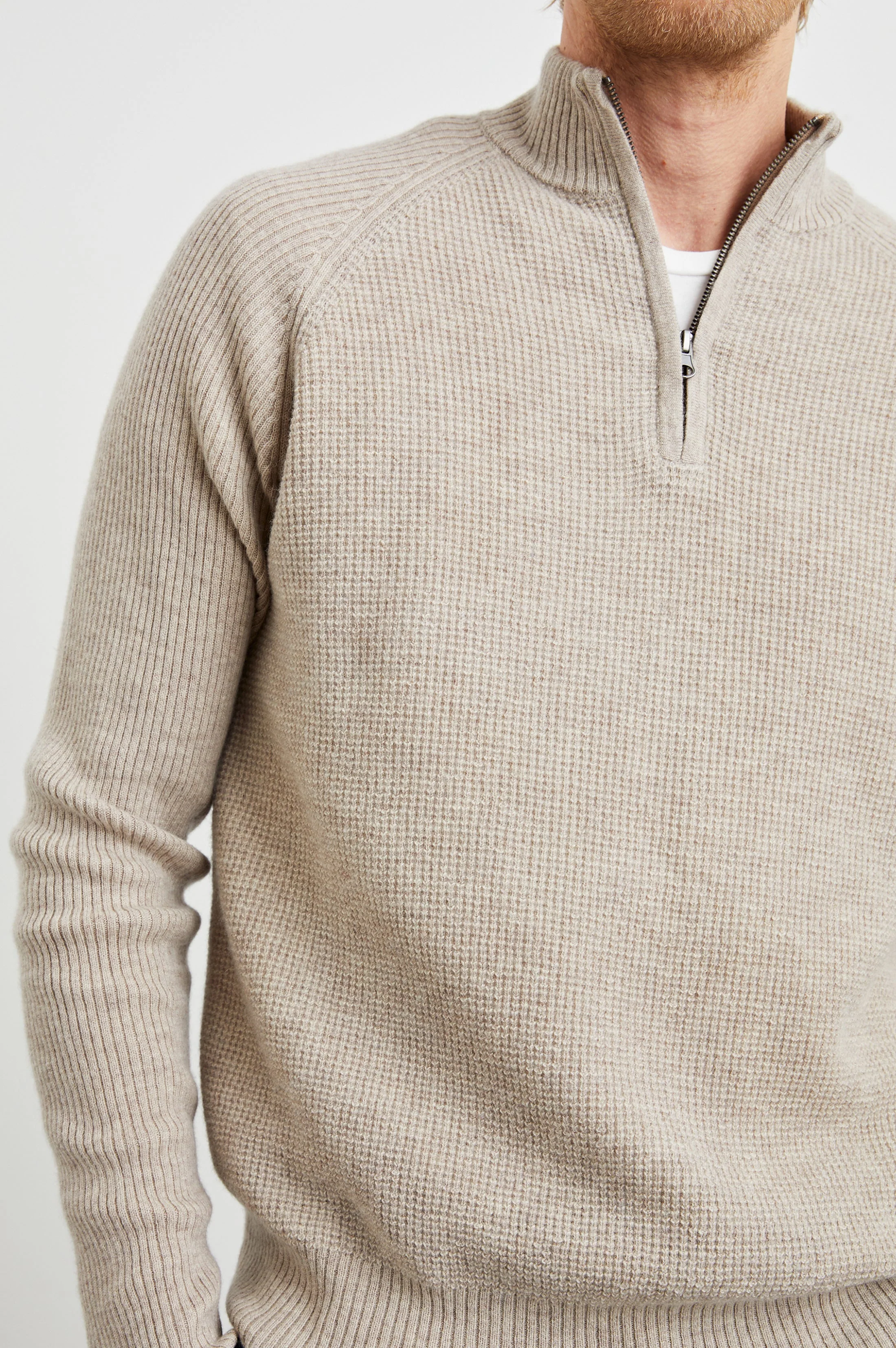 STARK QUARTER ZIP - OAT MELANGE - Image 2