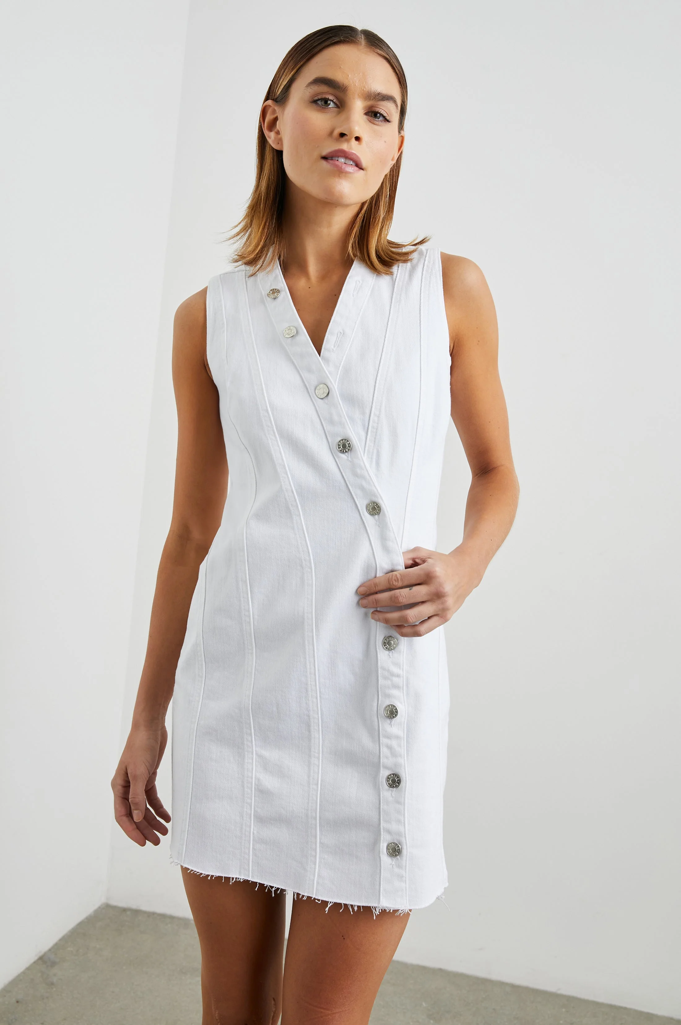 STRAND DRESS - SALT WHITE