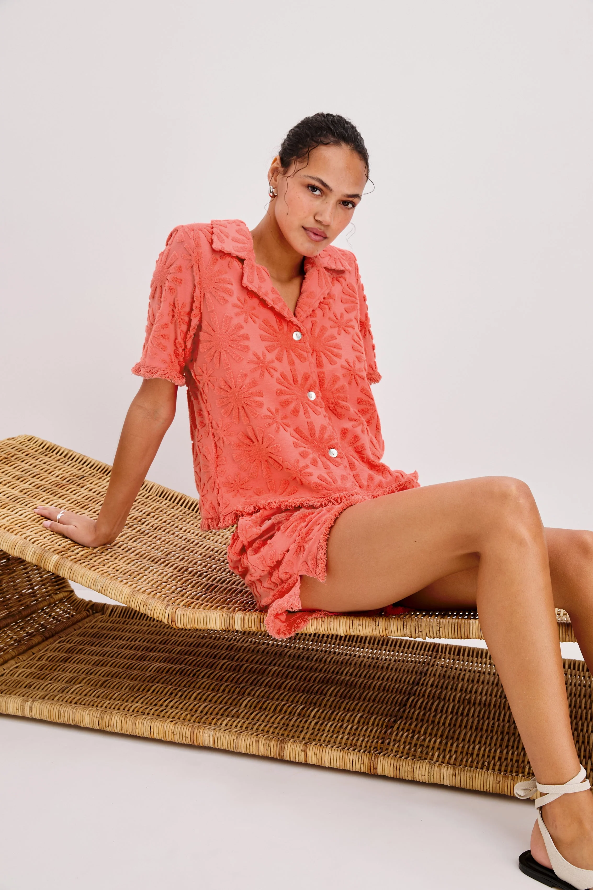 TIFF SHIRT - RED SUNBURST JACQUARD - Image 4