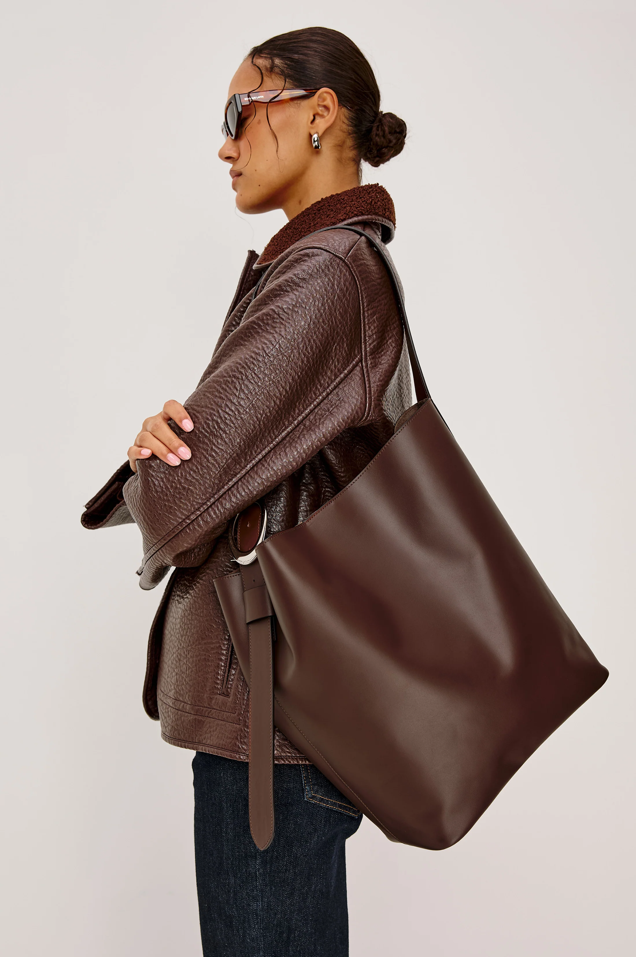 TORINO BUCKET BAG - ESPRESSO LEATHER - Image 4