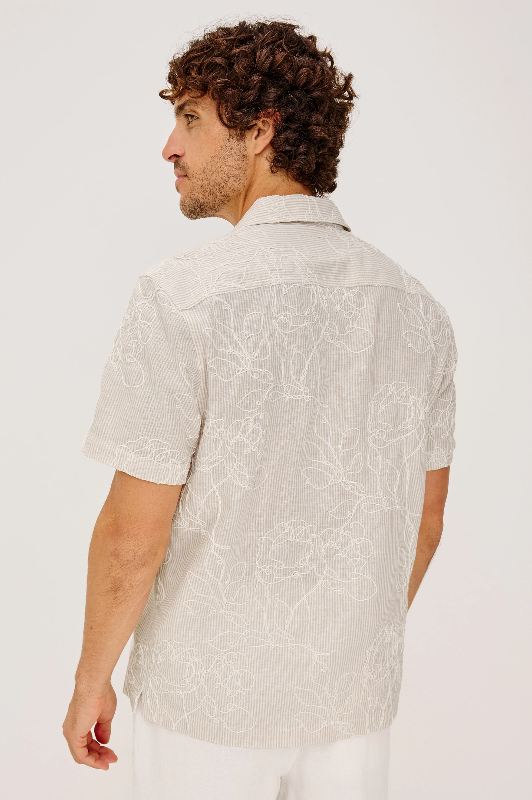 TYLER SHIRT - BOUQUET KHAKI STRIPE - Image 5