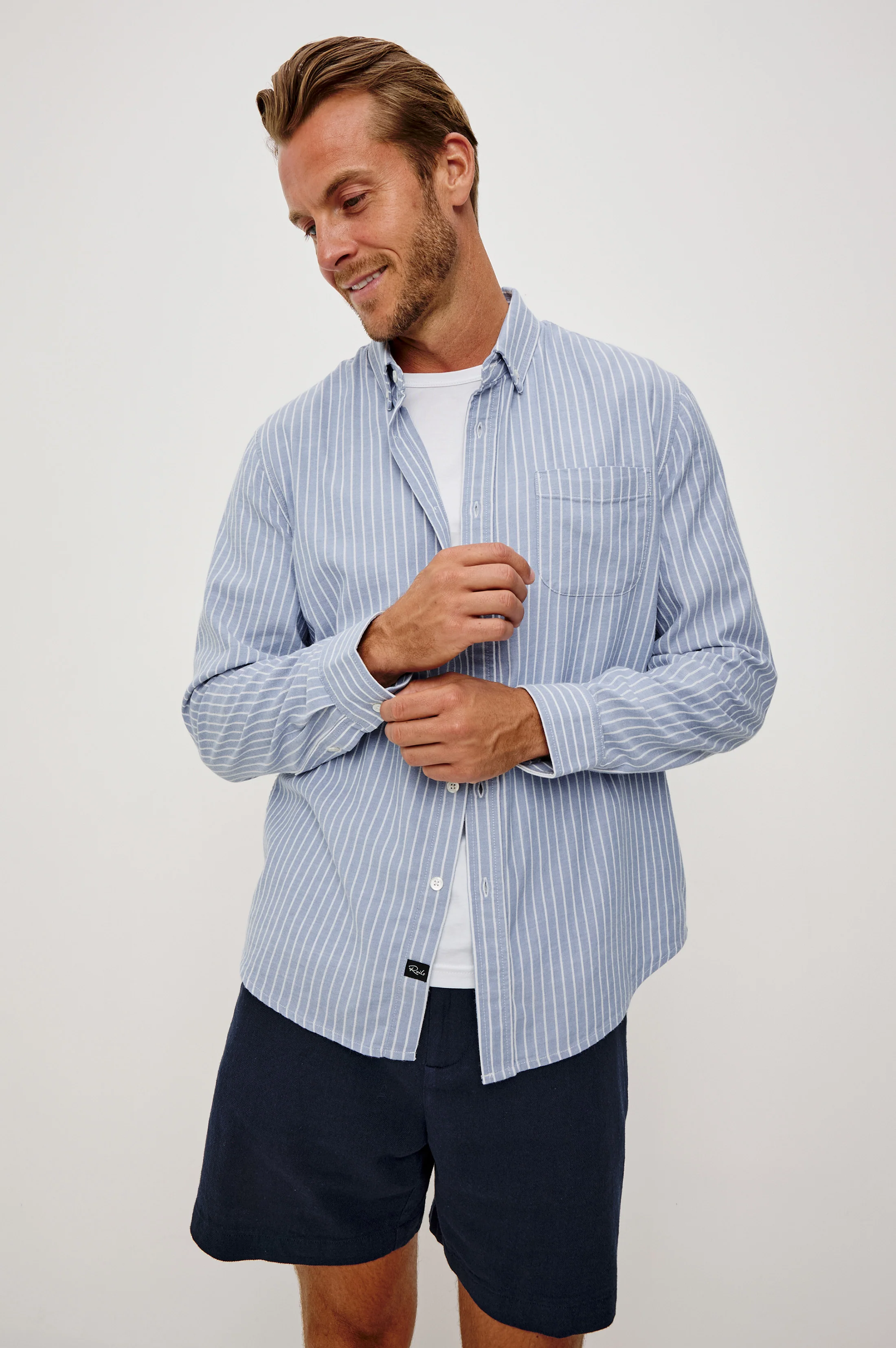 VANCE SHIRT - OXFORD WHITE STRIPE