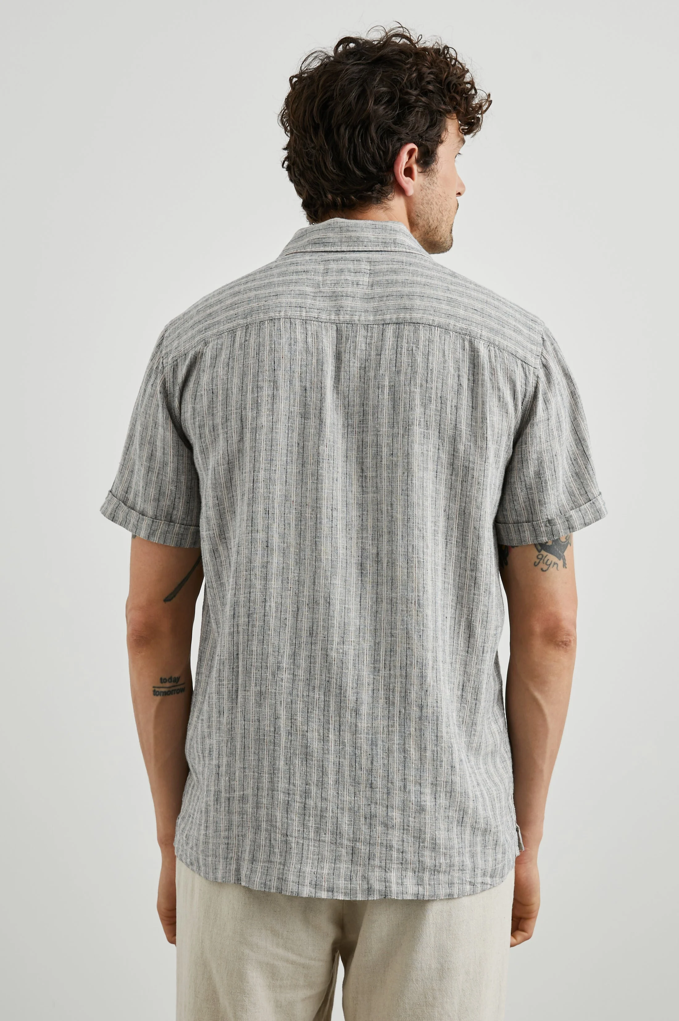 WAIMEA SHIRT - QUINOA NAVY STRIPE - Image 4