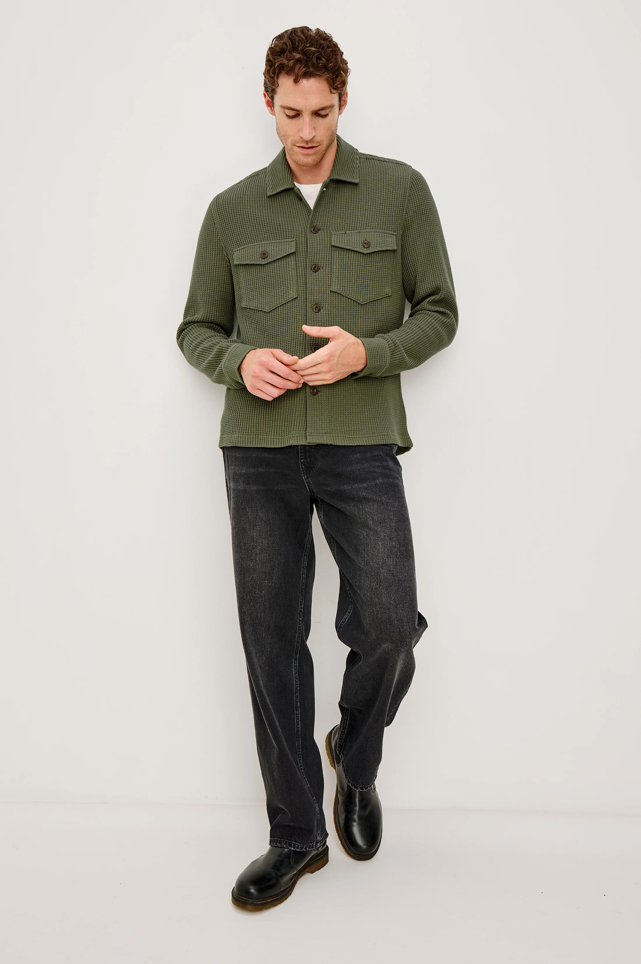 WELLS OVERSHIRT - FOREST - Image 3