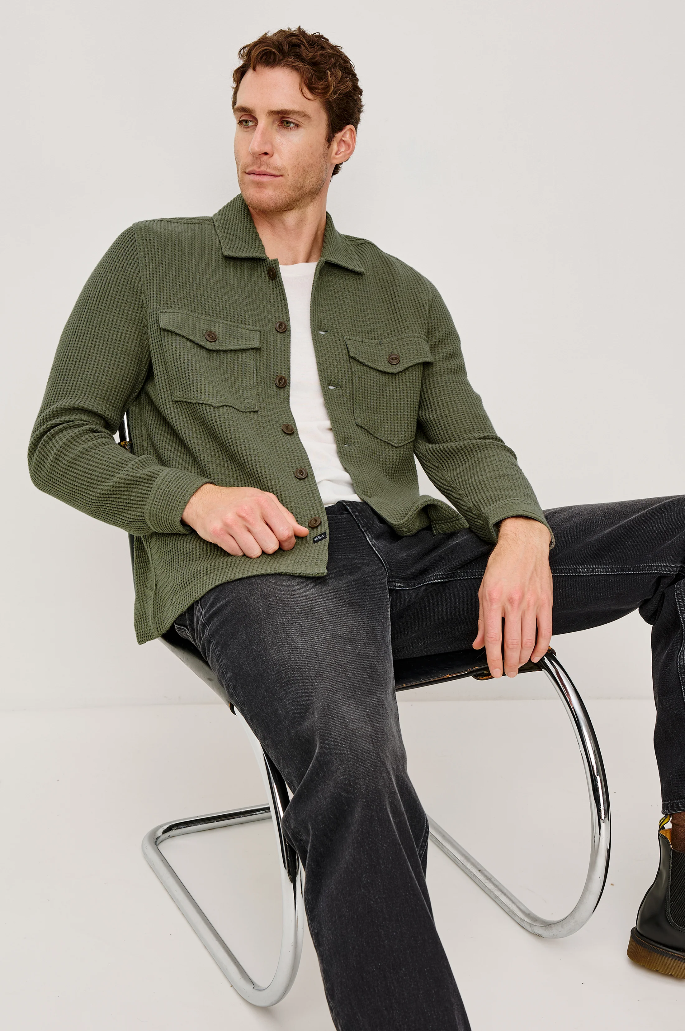 WELLS OVERSHIRT - FOREST - Image 4