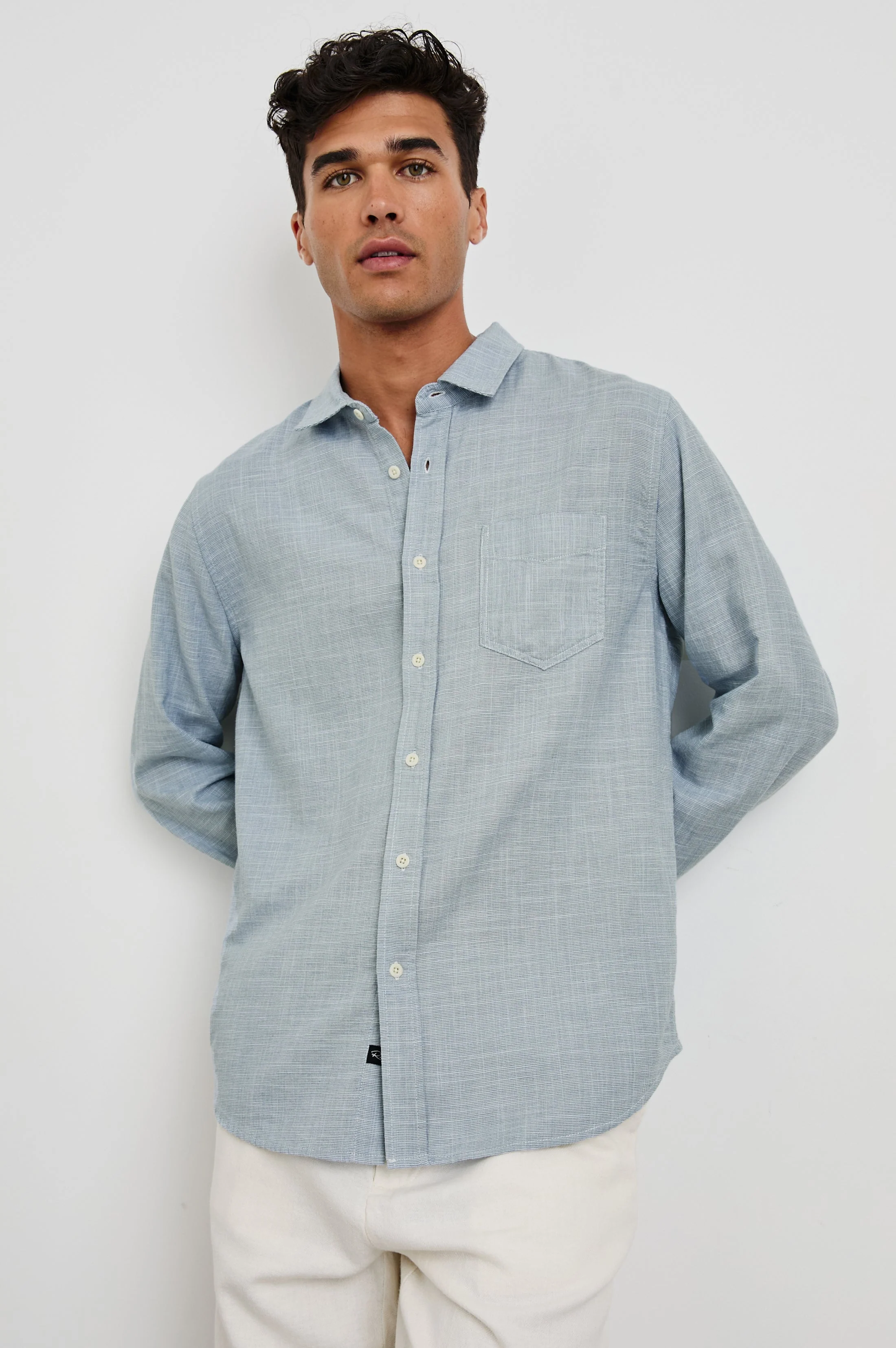 WYATT RELAXED FIT SHIRT - TIDAL ETCH